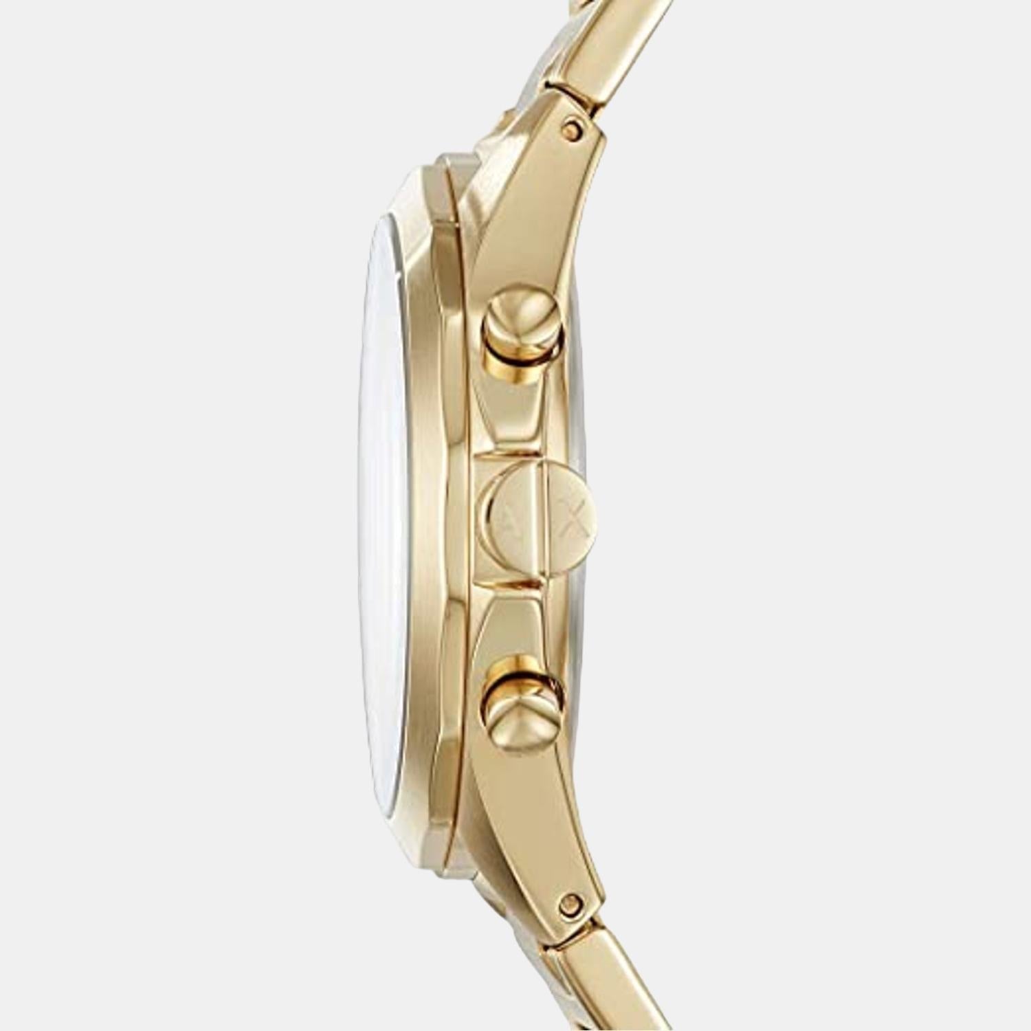 Armani Exchange Drexler Men Quartz Gold Dial Chronograph Stainless Steel Watch AX2602 - view 2