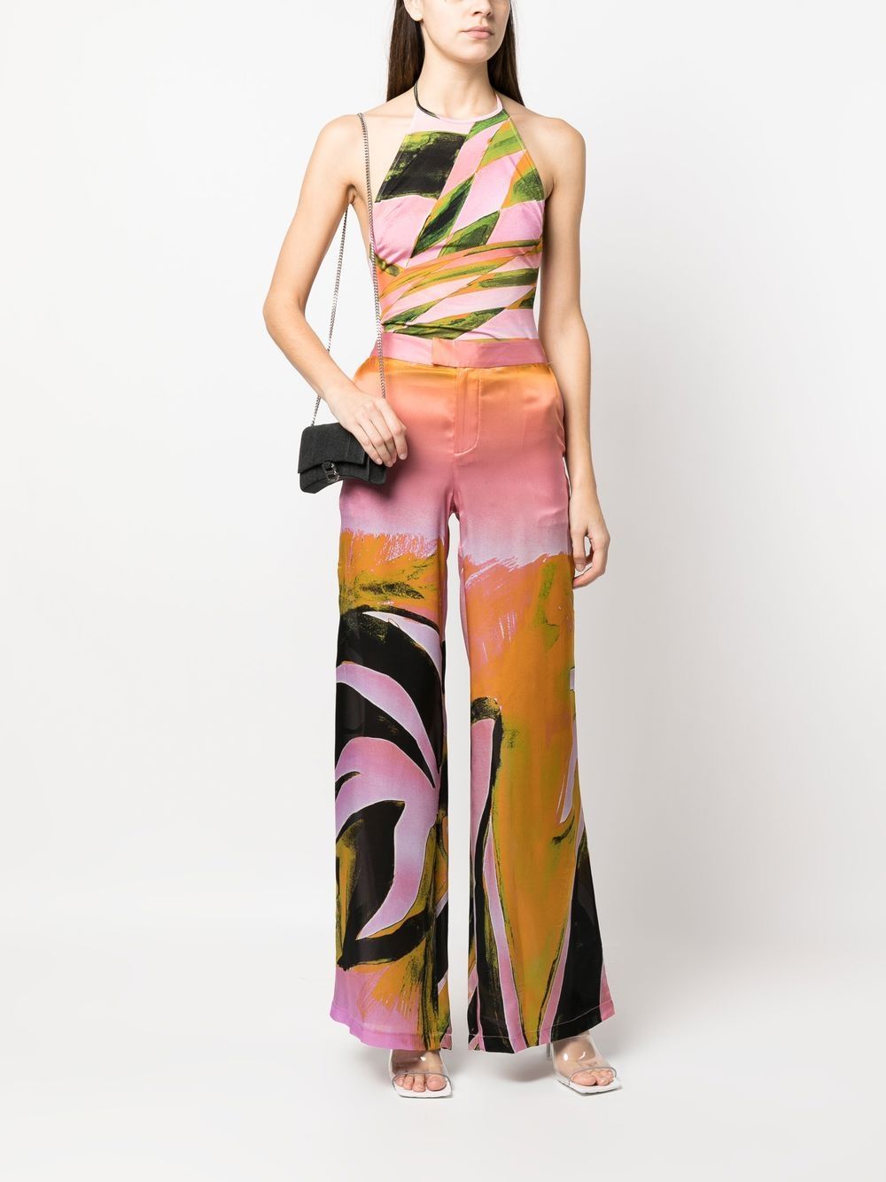 Louisa Ballou Printed wide leg trousers – Silk 100% - view 2