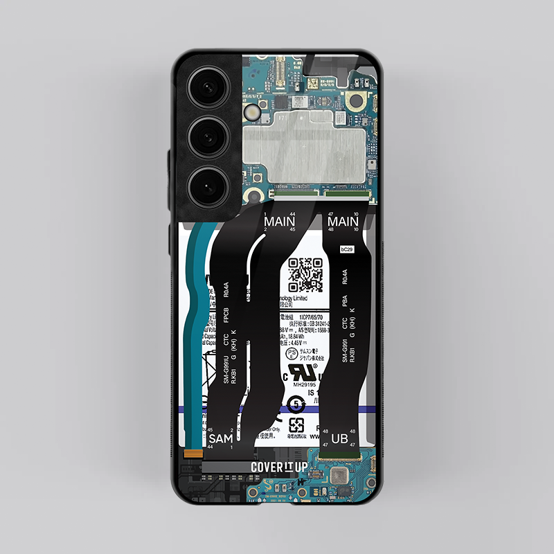 Design Phone Cases Samsung Galaxy Circuit Case: X-Ray Interface Glass case