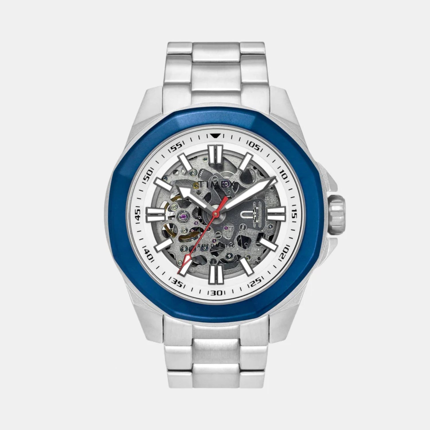 Timex E Class Men Automatic Silver Dial Analog Stainless Steel Watch TWEG24100