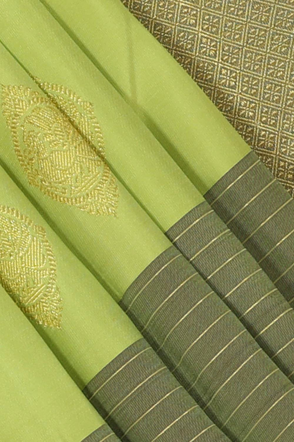 Kalanjali Gorgeous Mint-Green Saree – Women's - view 2