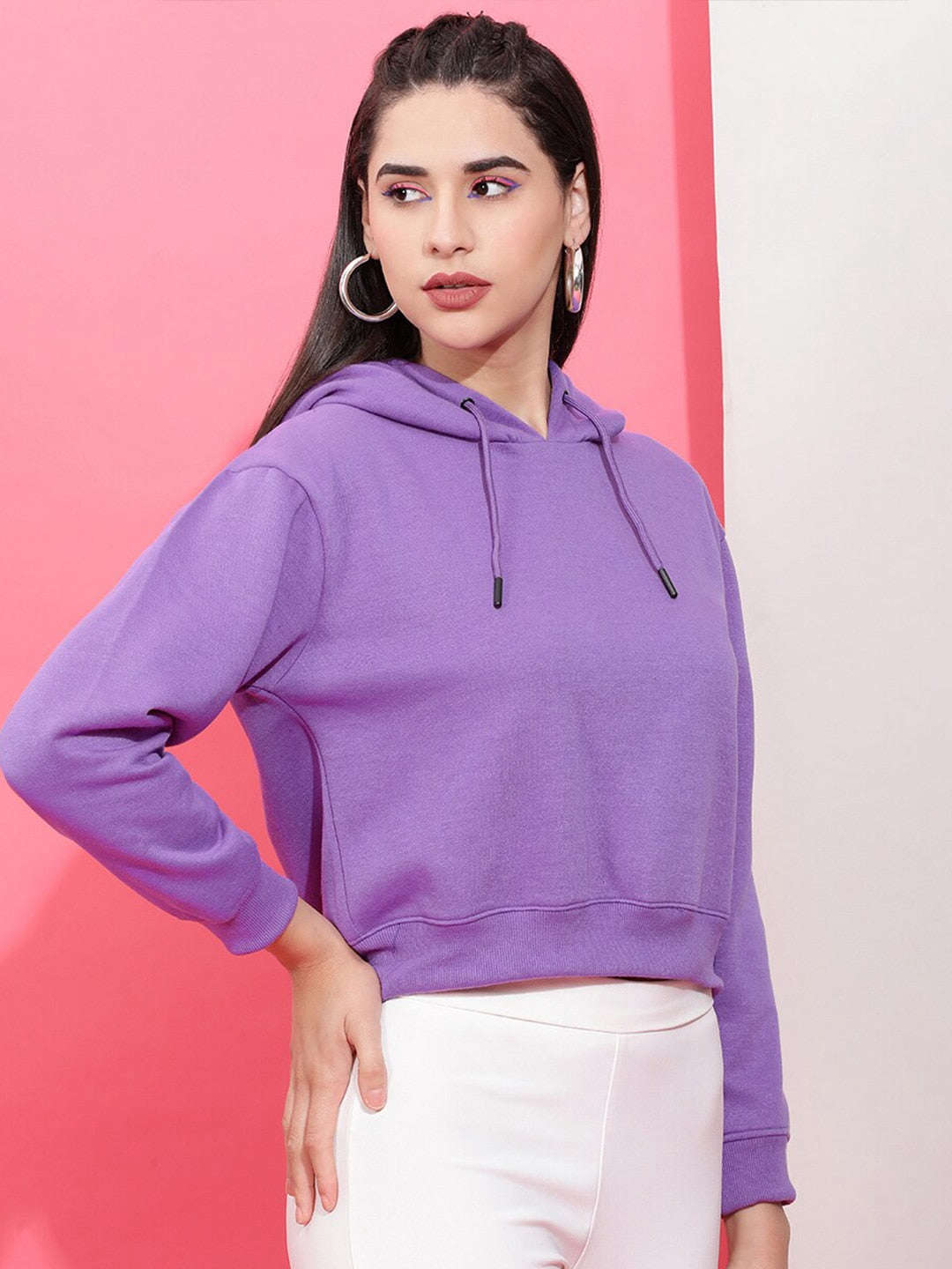 Freehand By The Indian Garage Co Women's Solid Regular Fit Sweatshirt - view 3