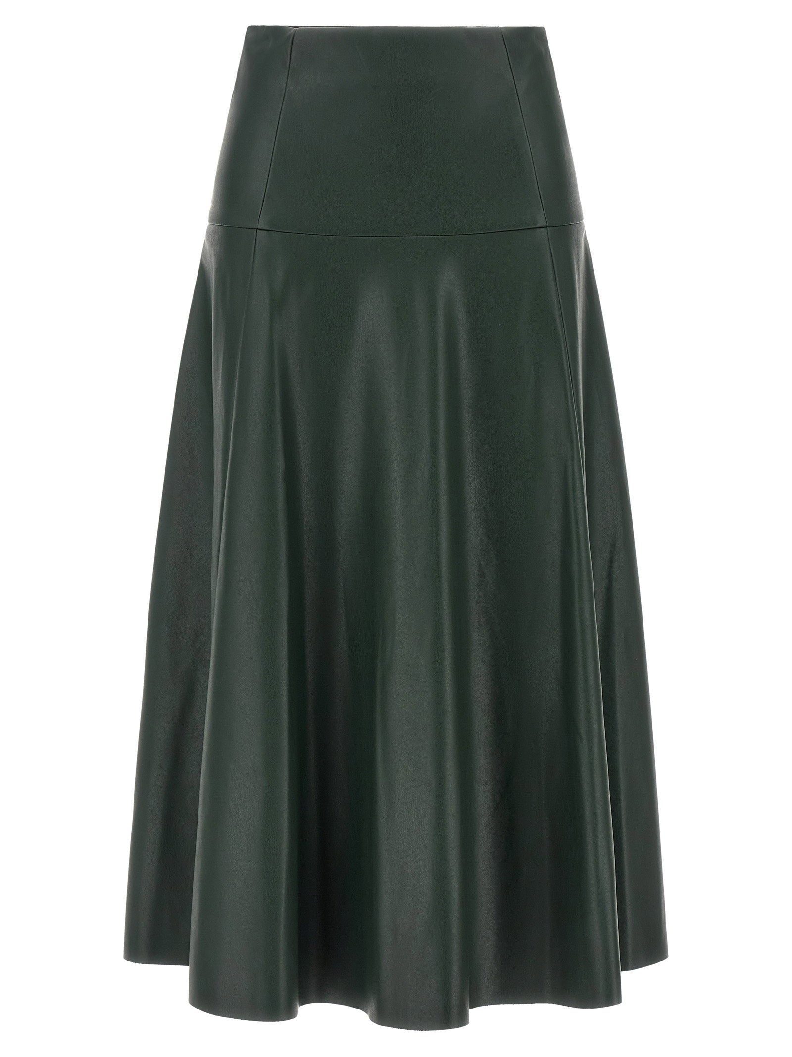 Nude Eco-leather Skirt