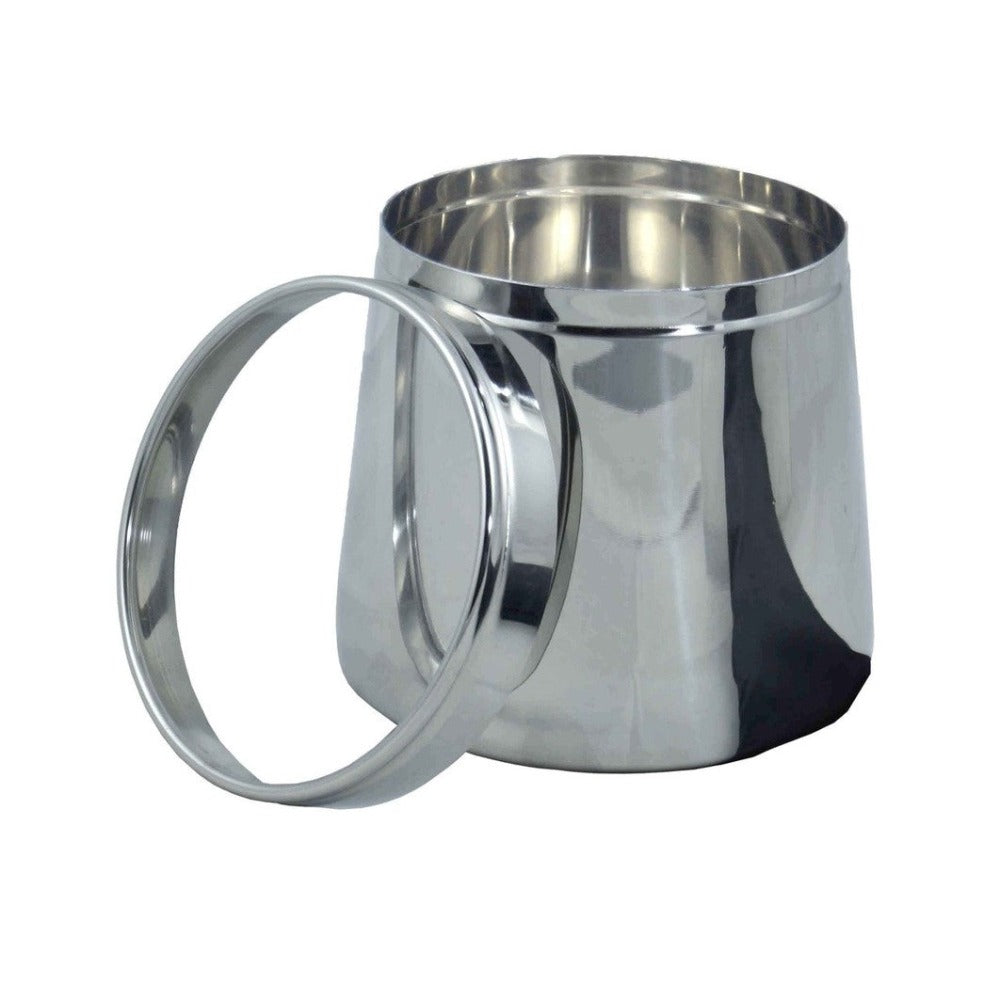 Mirror Stainless Steel Conical Dabba with See Through Glass lid | Silver | 1 Pc - view 4