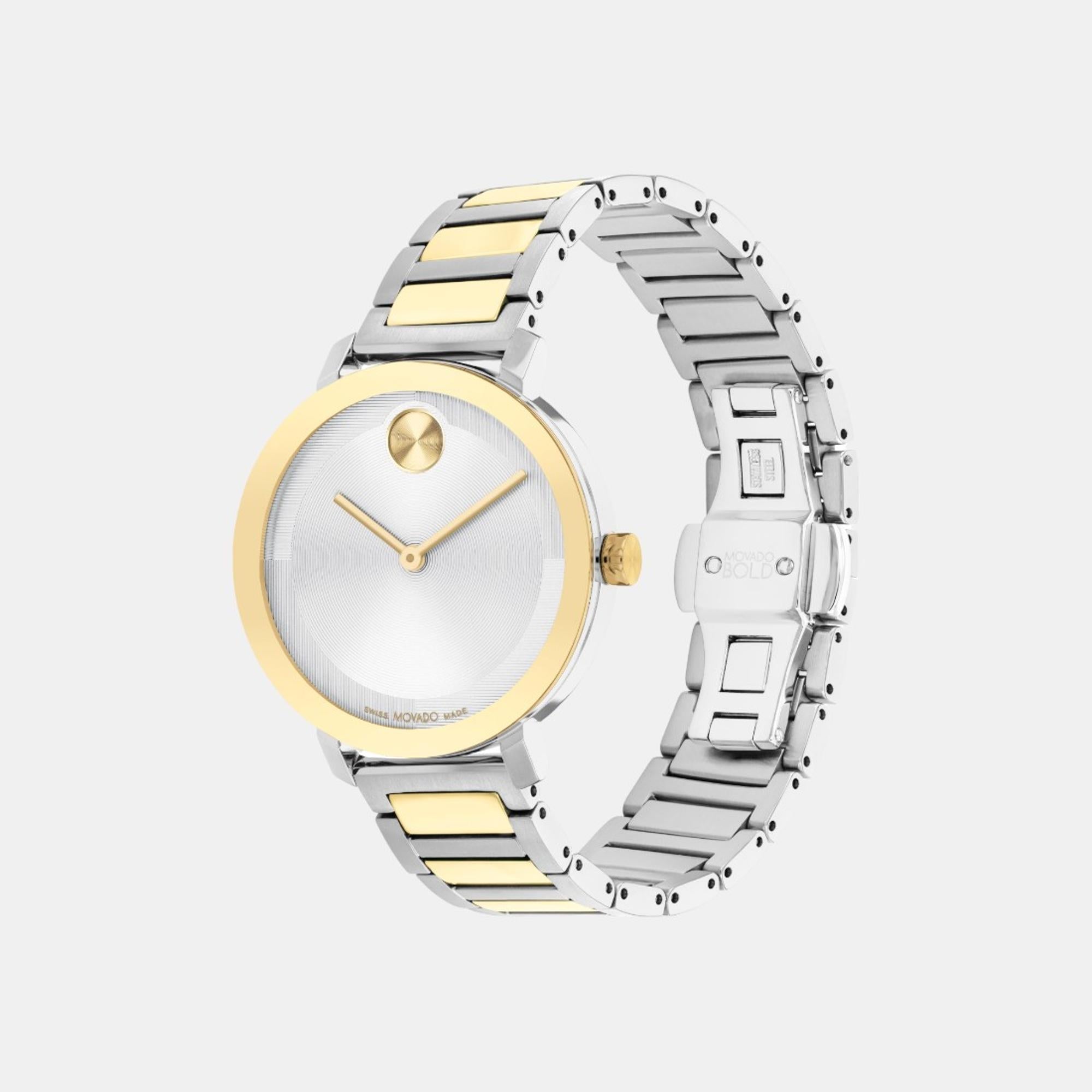 Movado Bold Women Quartz Silver Dial Analog Stainless Steel Watch 3601105 - view 2