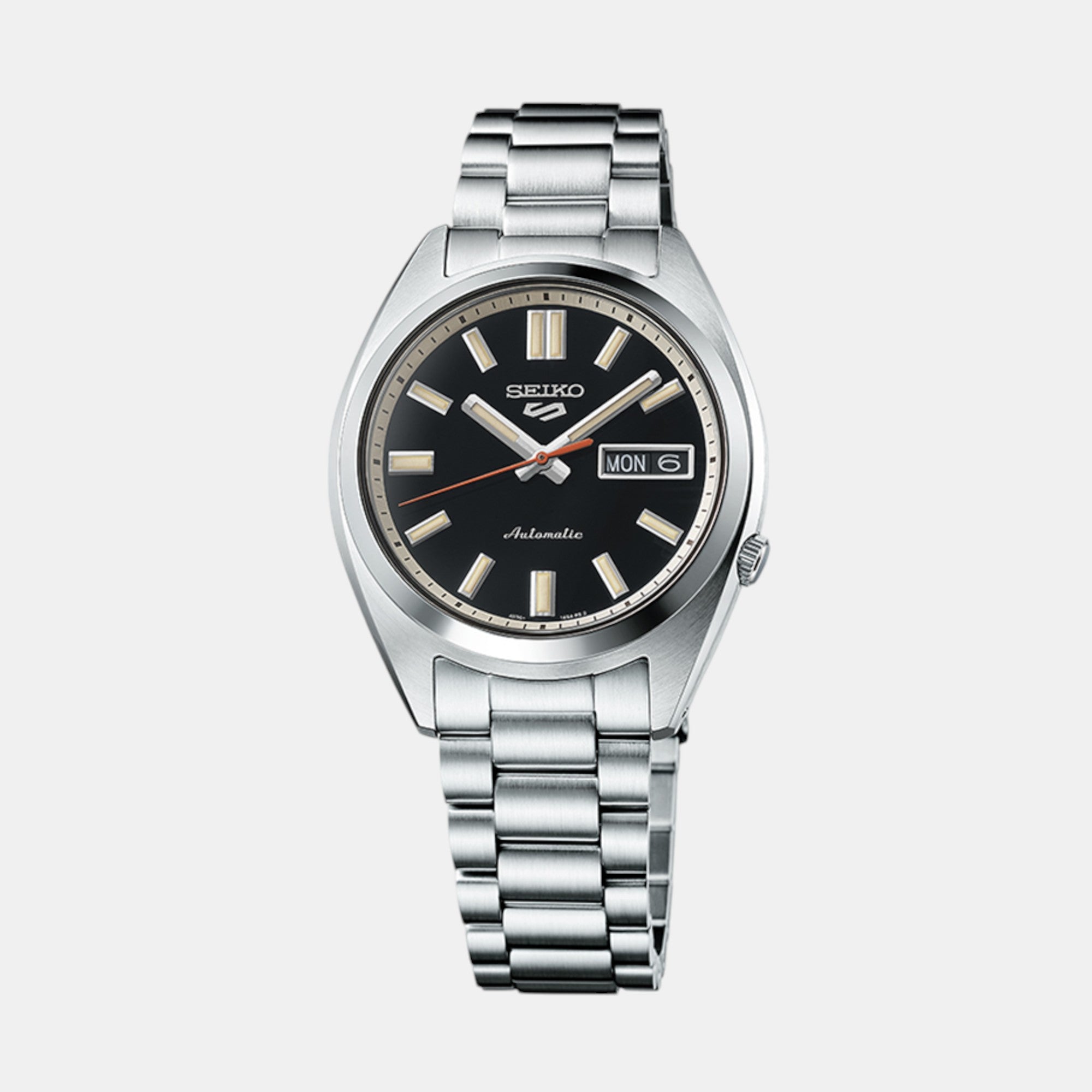 Seiko 5 Sports Men Automatic Black Dial Analog Stainless Steel Watch SRPK89K1