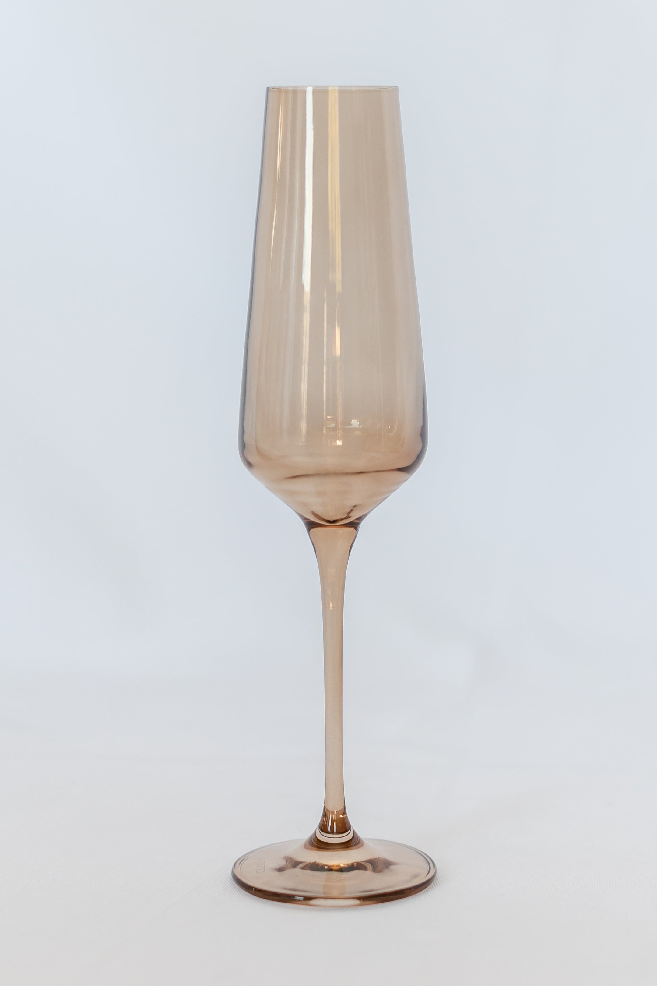 Estelle Colored Glass Estelle Colored Champagne Flute - Set of 6 {Mocha Mousse (Our Amber Smoke)} - view 3