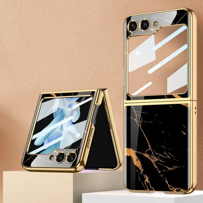 Samsung Galaxy Z Flip5 Marble Glass Case