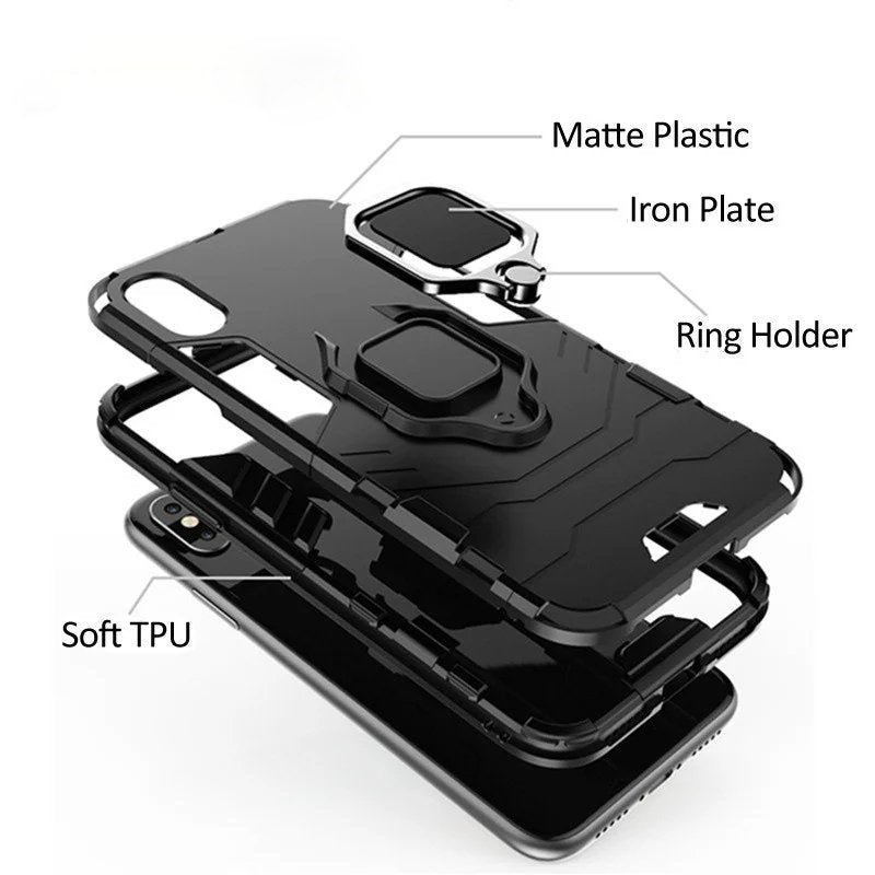 Million Cases Shock Lock Armor Magnetic Ring Holder Case - Nothing - view 6