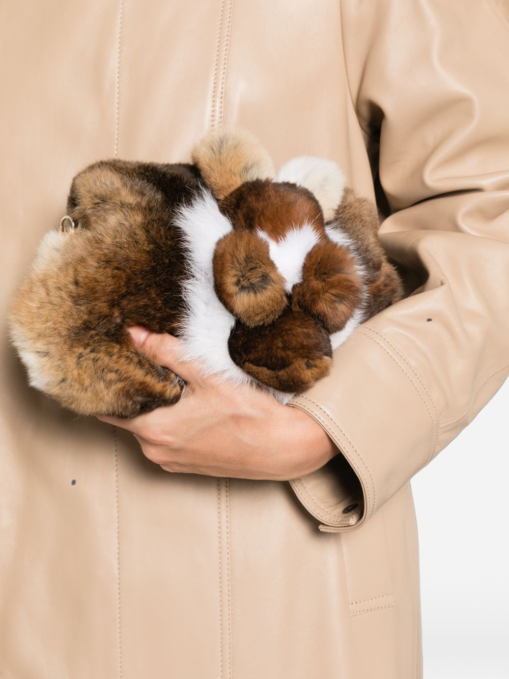 Anita Bilardi Squirrel Faux-Fur Bag – Outer: Calf Leather 100% - view 2