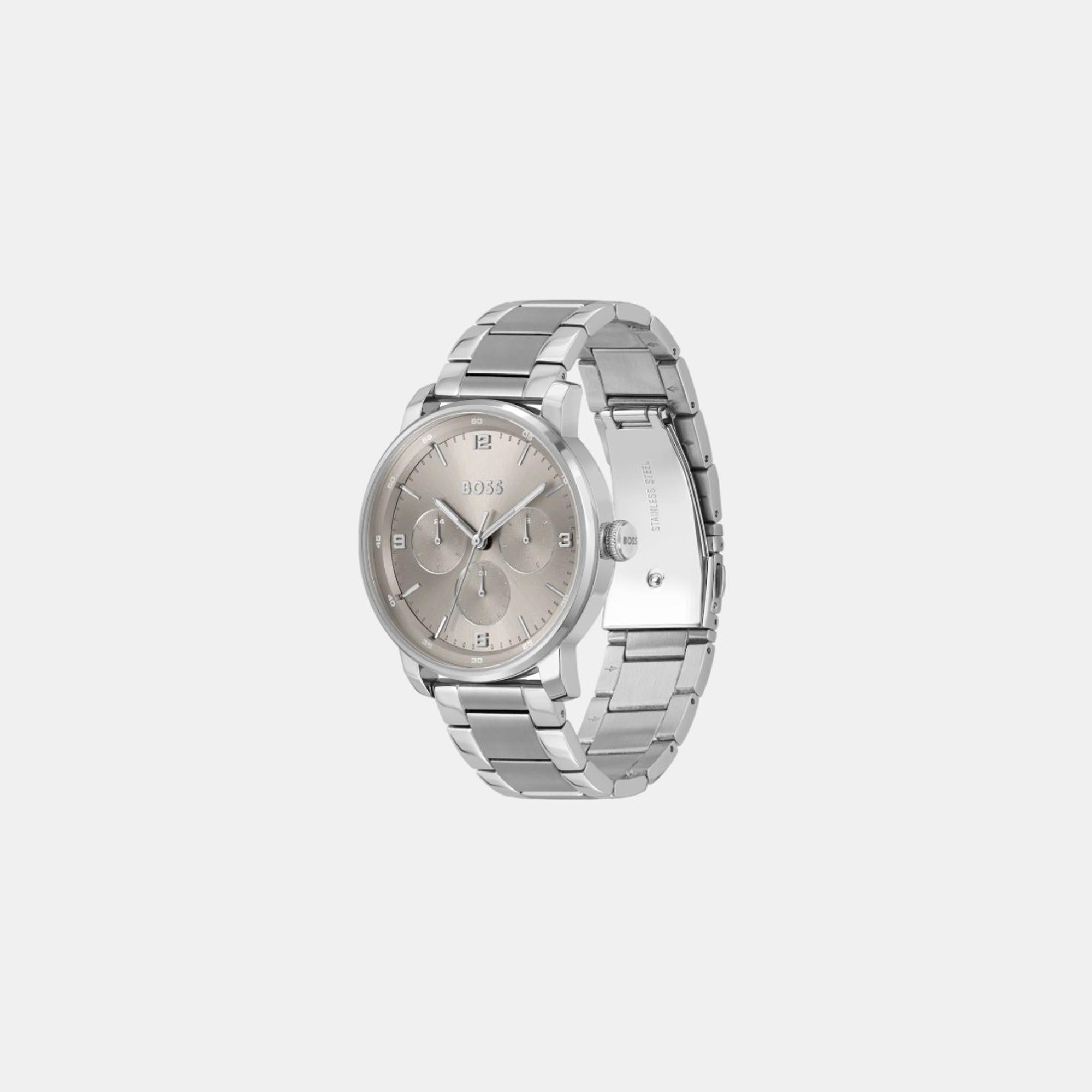 Boss Contender Men Quartz Warm Grey Dial Multi-Function Stainless Steel Watch 1514127 - view 2