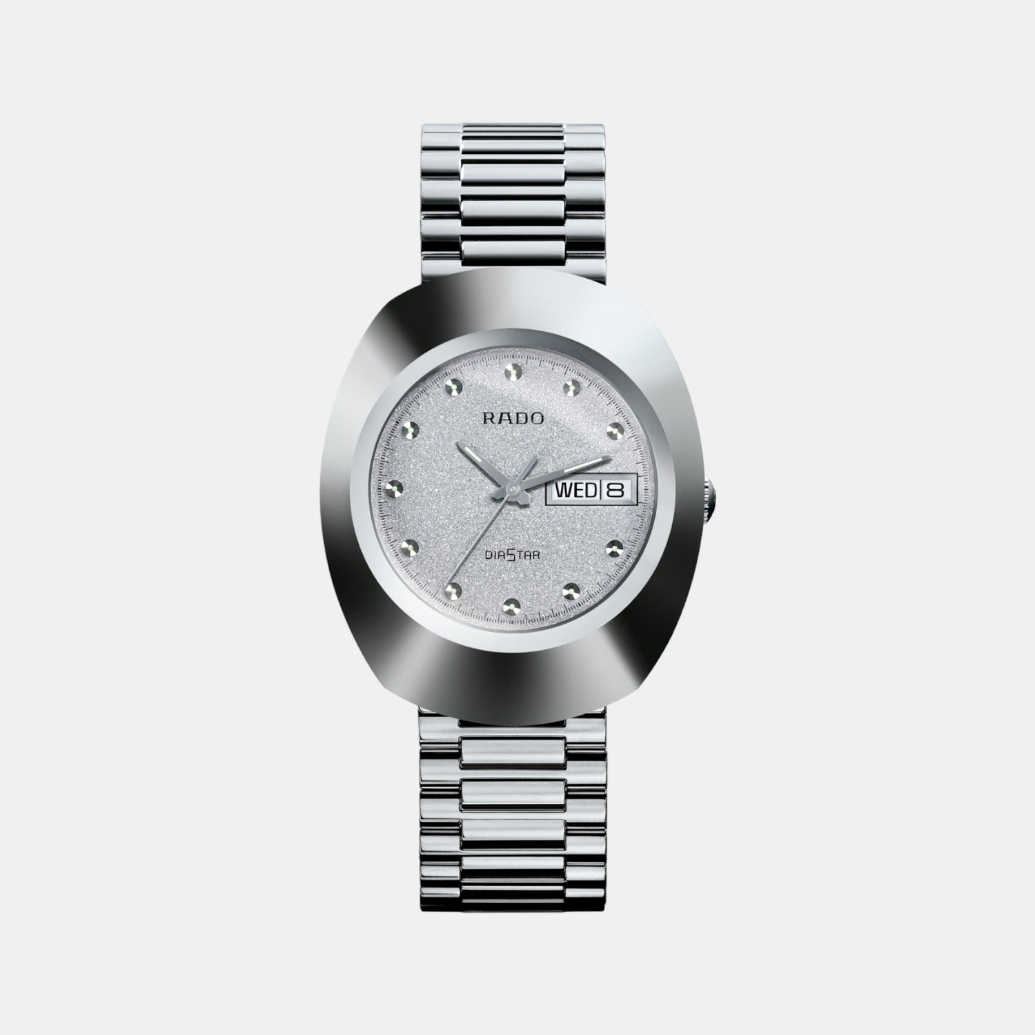 Rado Diastar Men Quartz White Dial Analog Stainless Steel Watch R12391103