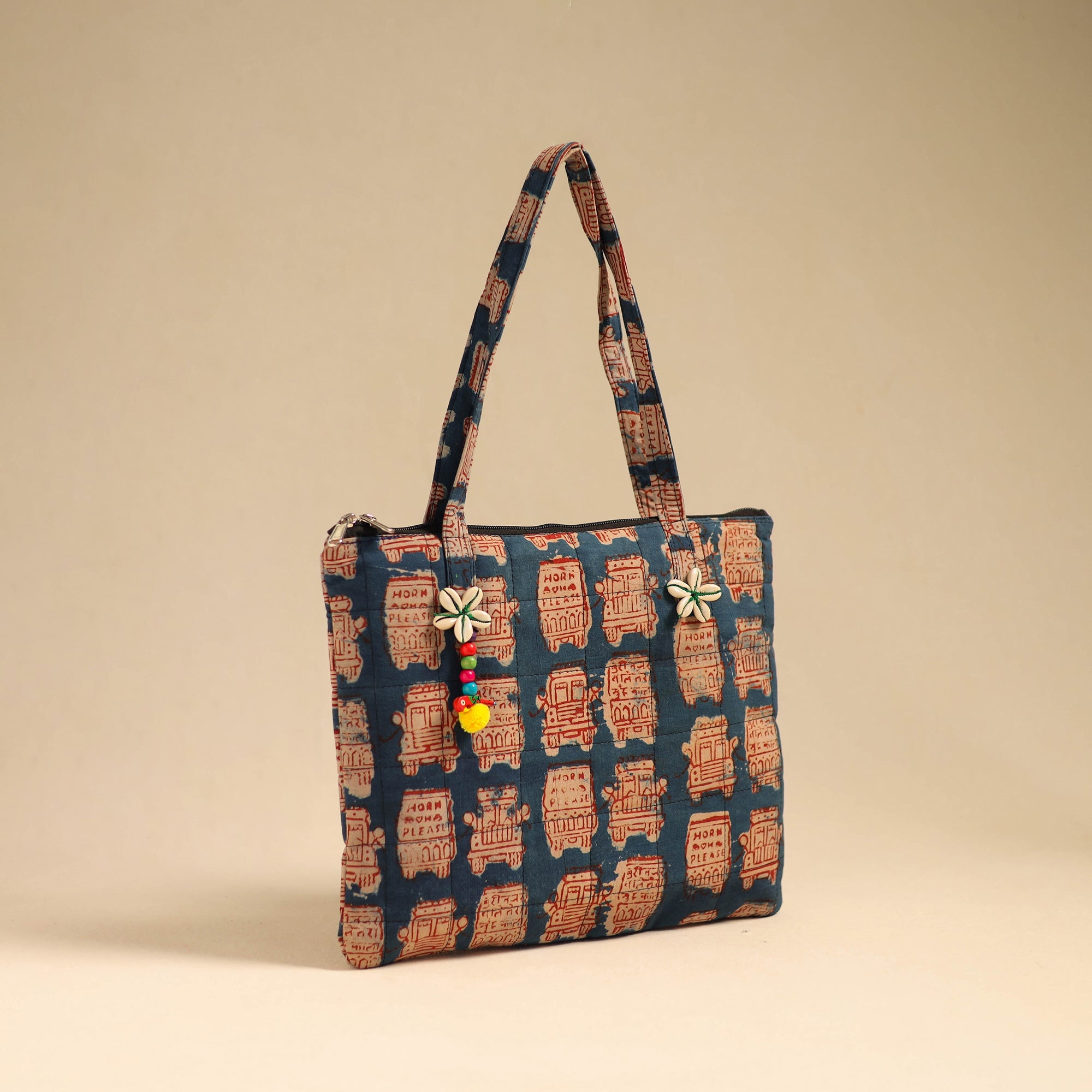 NOORI BAZAR Blue - Handcrafted Quilted Cotton Handbag 19 - view 2
