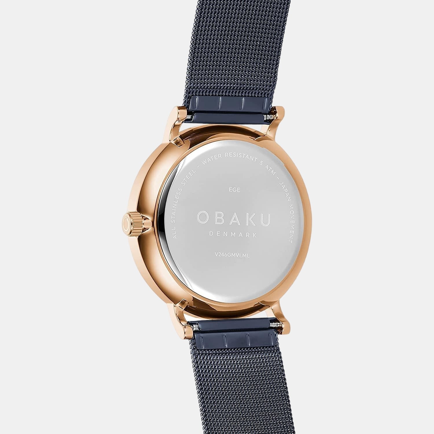 Obaku Ege Ocean Men Quartz Blue Dial Analog Stainless Steel Watch V246GMVLML - view 5