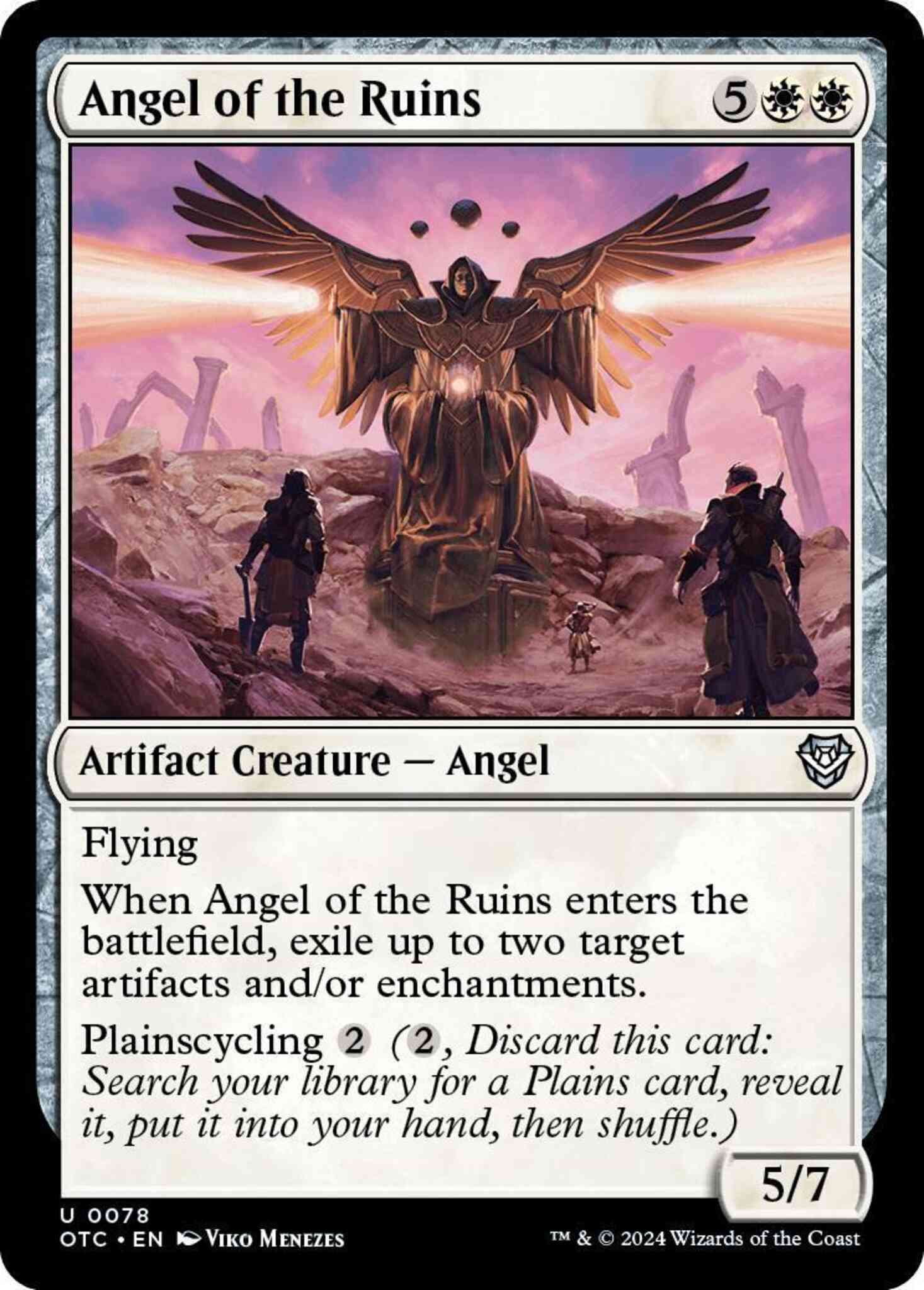 Ruins 78 outlaws – Magic Angel of the Ruins [78] [Outlaws of Thunder Junction: Commander] [Non-Foil]