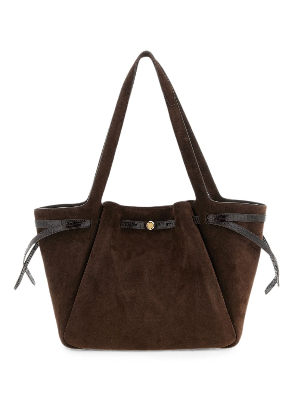 Tory Burch Romy Suede Leather Tote Bag – Calf Suede 100%