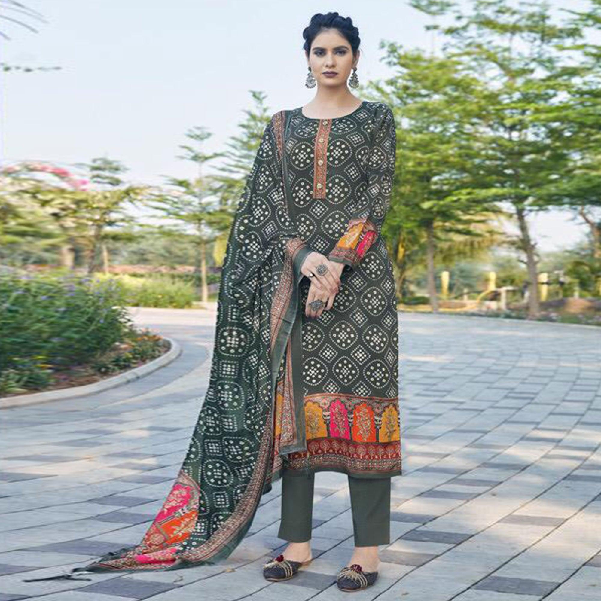 Grey suits – BlackTree grey-casual-wear-printed-jam-satin-suit-129814