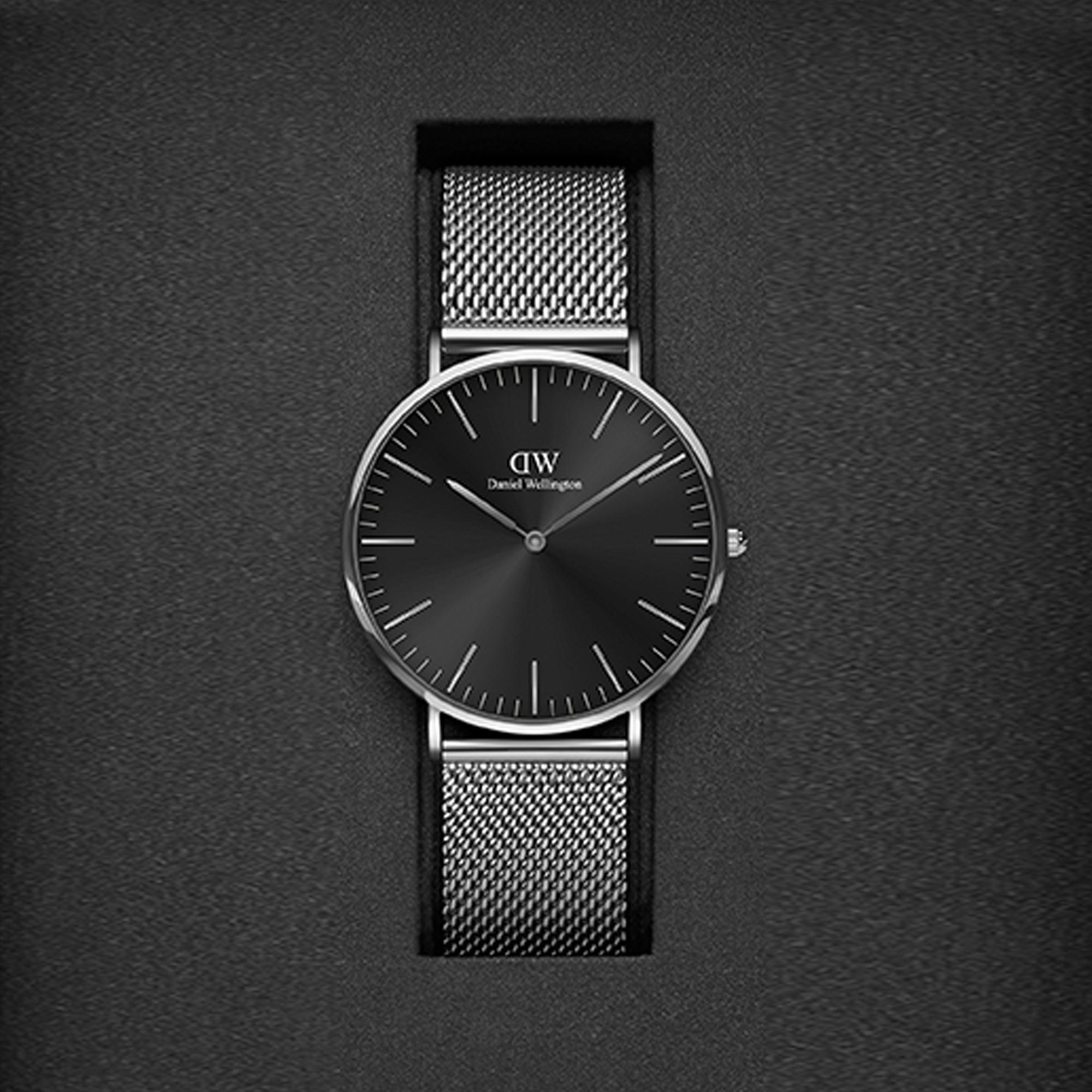 Daniel Wellington Classic Men Quartz Black Dial Analog Stainless Steel Watch DW00100629K - view 5