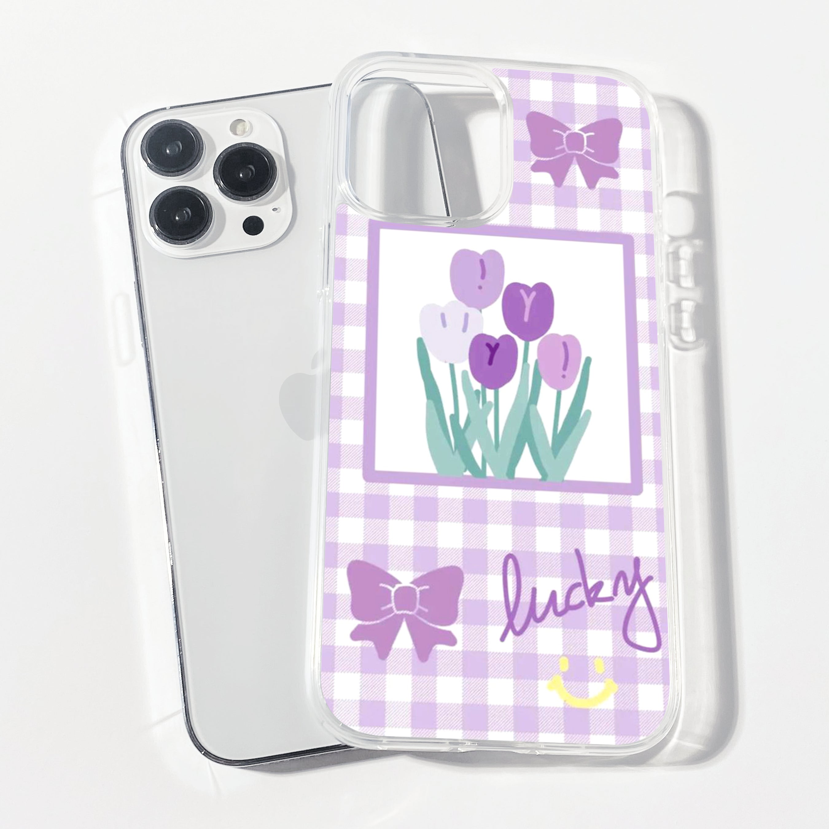 Casebasket Lilac Twist Clear Silicone Phone Cover