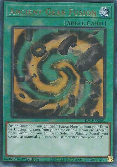 Yu-Gi-Oh! Ancient Gear Fusion - RA05-EN063 - Ultimate Rare - 1st Edition
