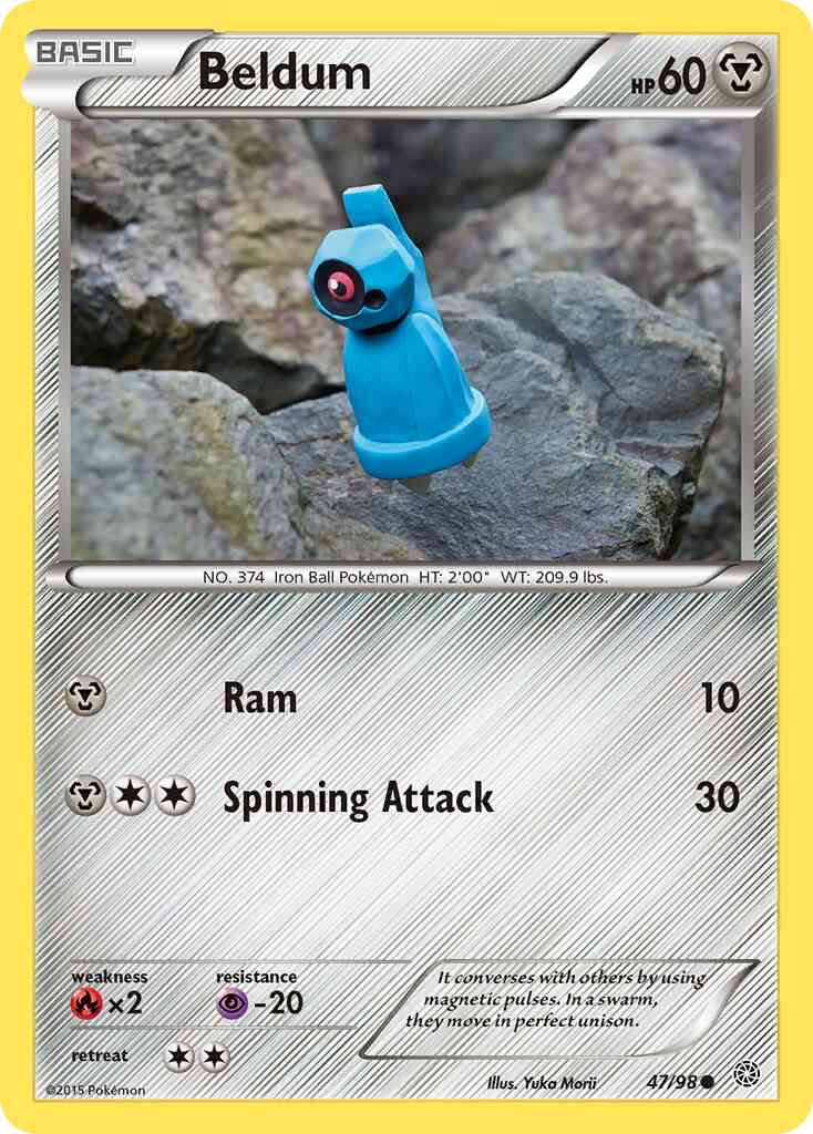Common xy7-47 non-holo – Pokémon Beldum - 47/98 - Common [xy7-47] [Non-Holo]