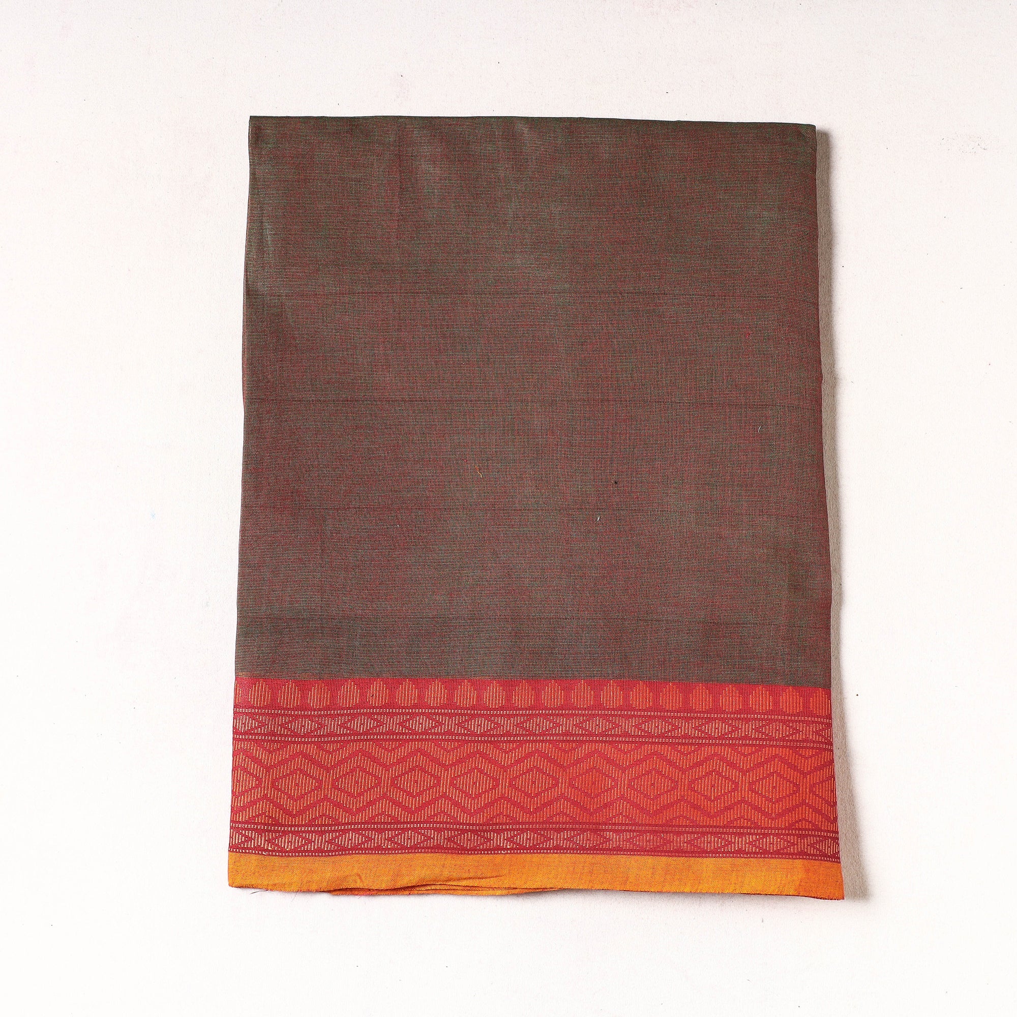 SOUTH KARGHA Brown - Kanchipuram Cotton Precut Fabric (1.6 Meter)