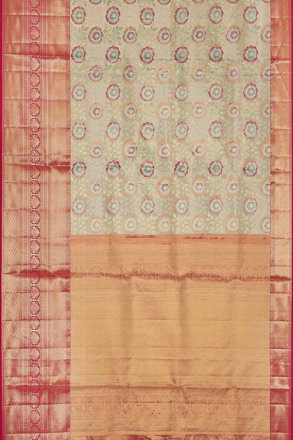 Kalanjali Kanchipattu An Ethereal Blue Saree – Women's - view 3
