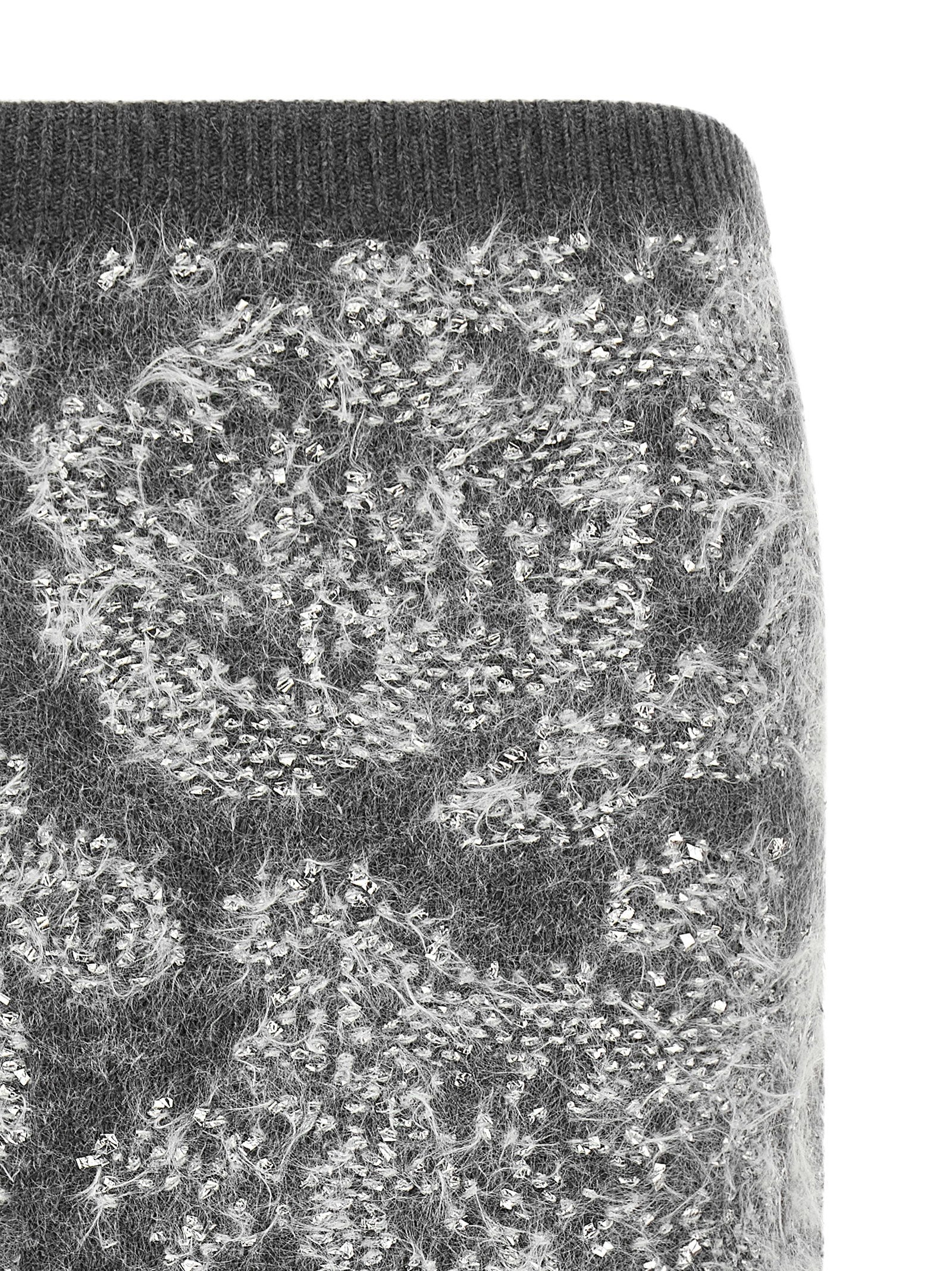 Nude Jacquard Knit Skirt - view 3