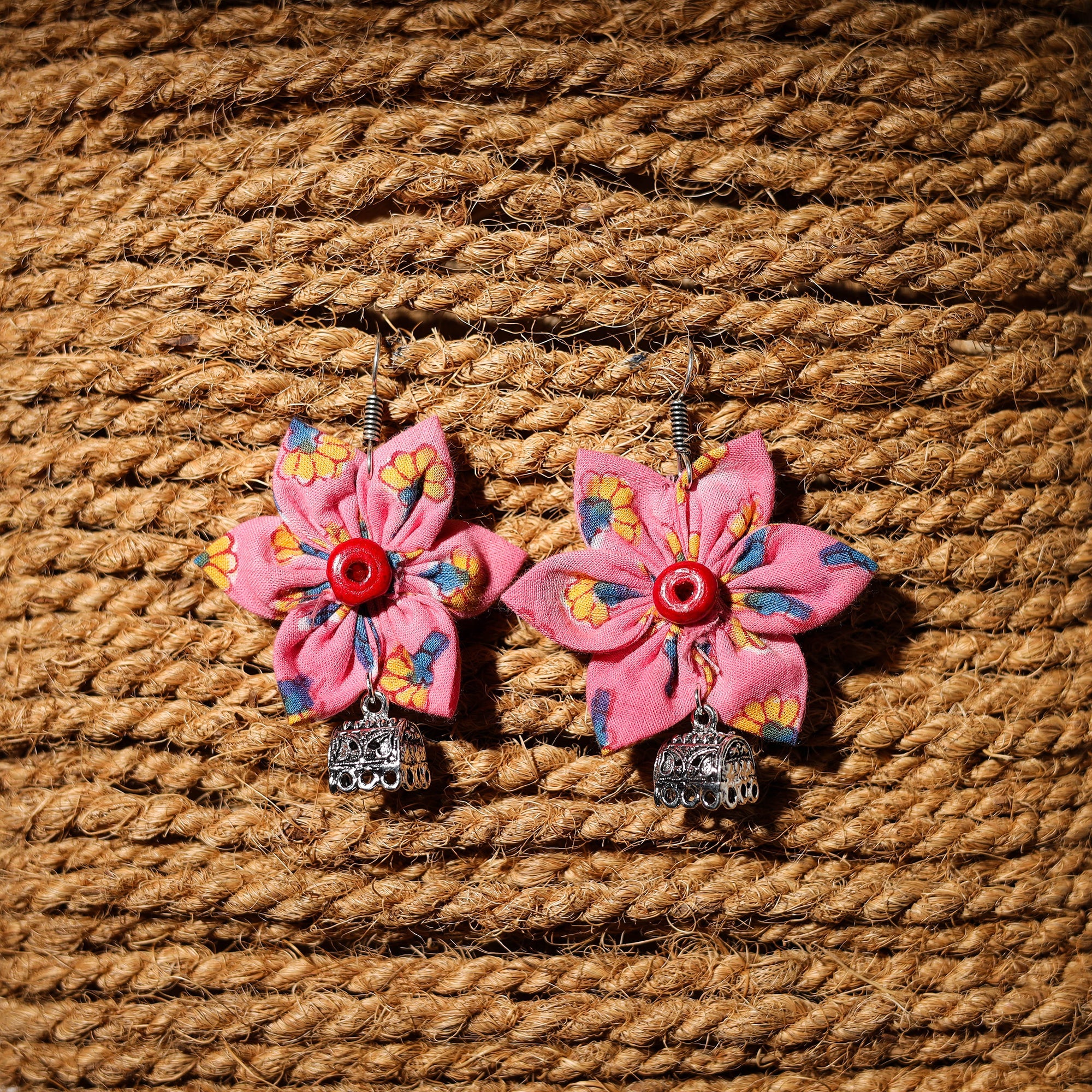 JALPARI Anjli Handcrafted GS Fabart Phool Kali Earrings