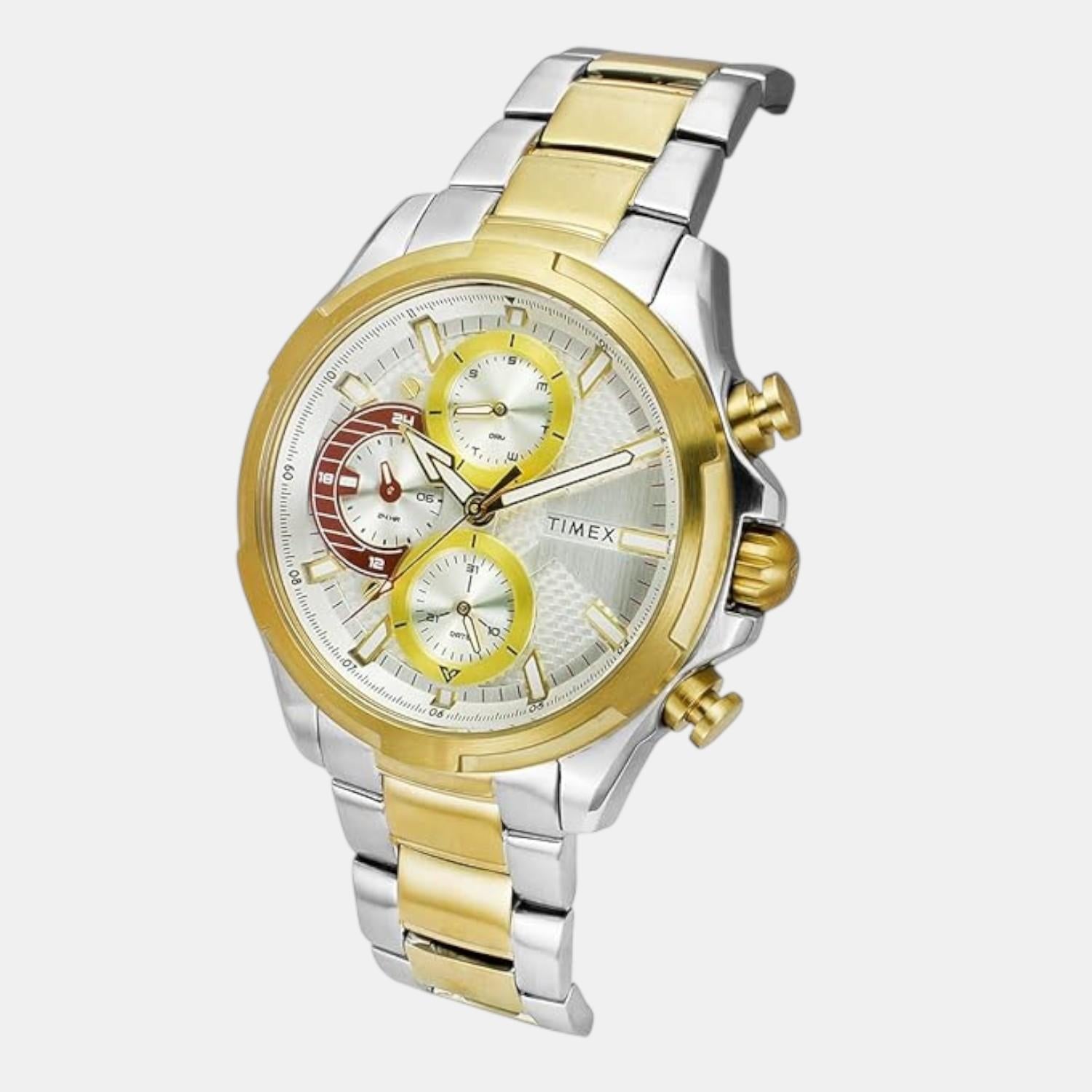 Timex E Class Men Quartz Silver Dial Multi-Function Stainless Steel Watch TWEG25001 - view 2