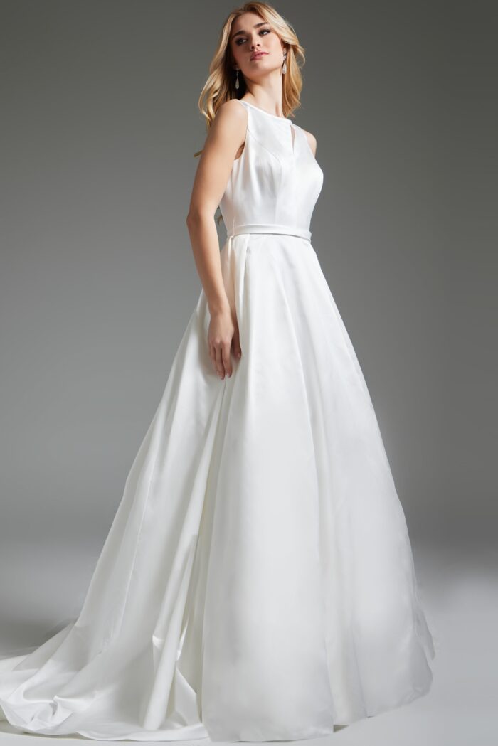 Jovani JB42319 Long Bridal Gown Keyhole Neck A Line Wedding Dress - view 4