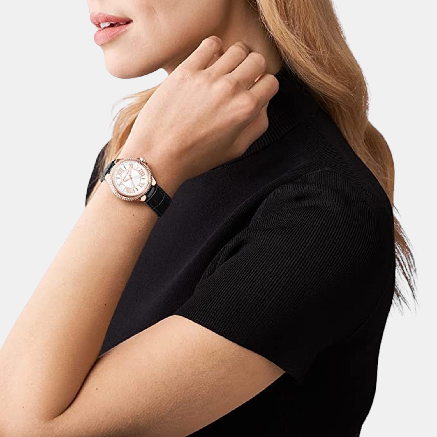 Michael Kors Camille Women Quartz White Dial Analog Leather Watch MK2962 - view 4