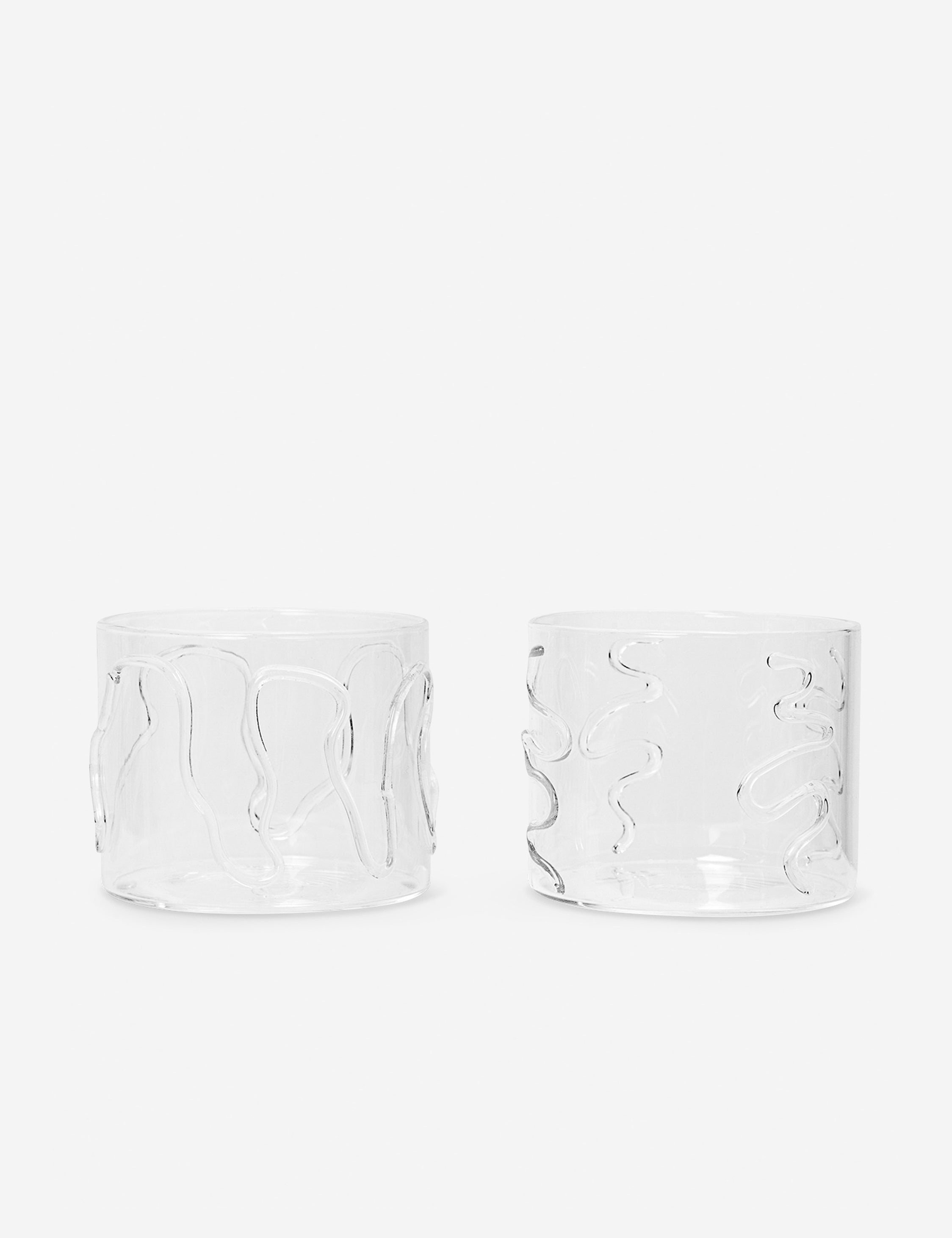 Lulu and Georgia Doodle Glasses (Set of 2) by Ferm Living - view 2