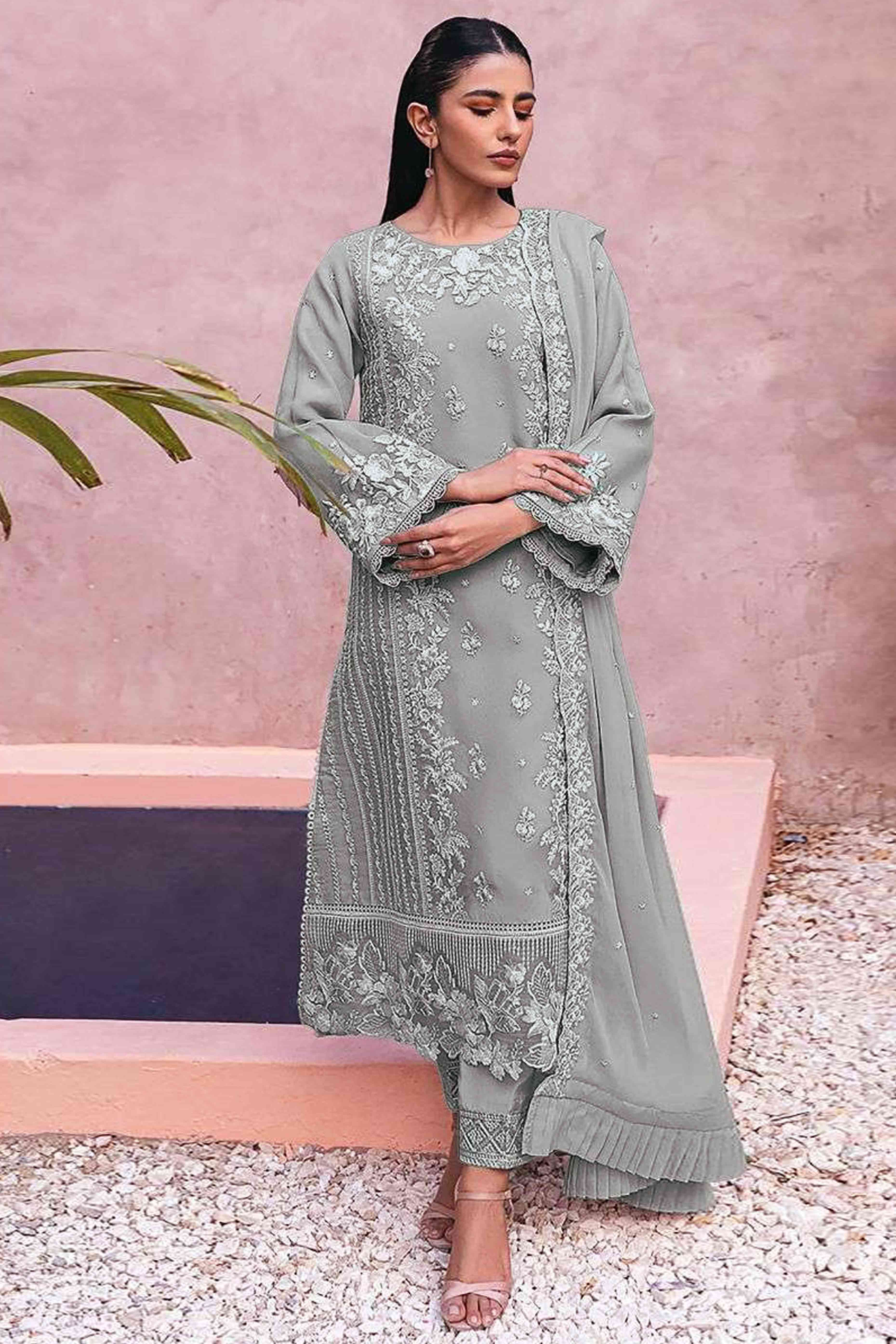 Grey suits – BlackTree grey-floral-embroidery-georgette-semi-stitched-pakistani-suit-4