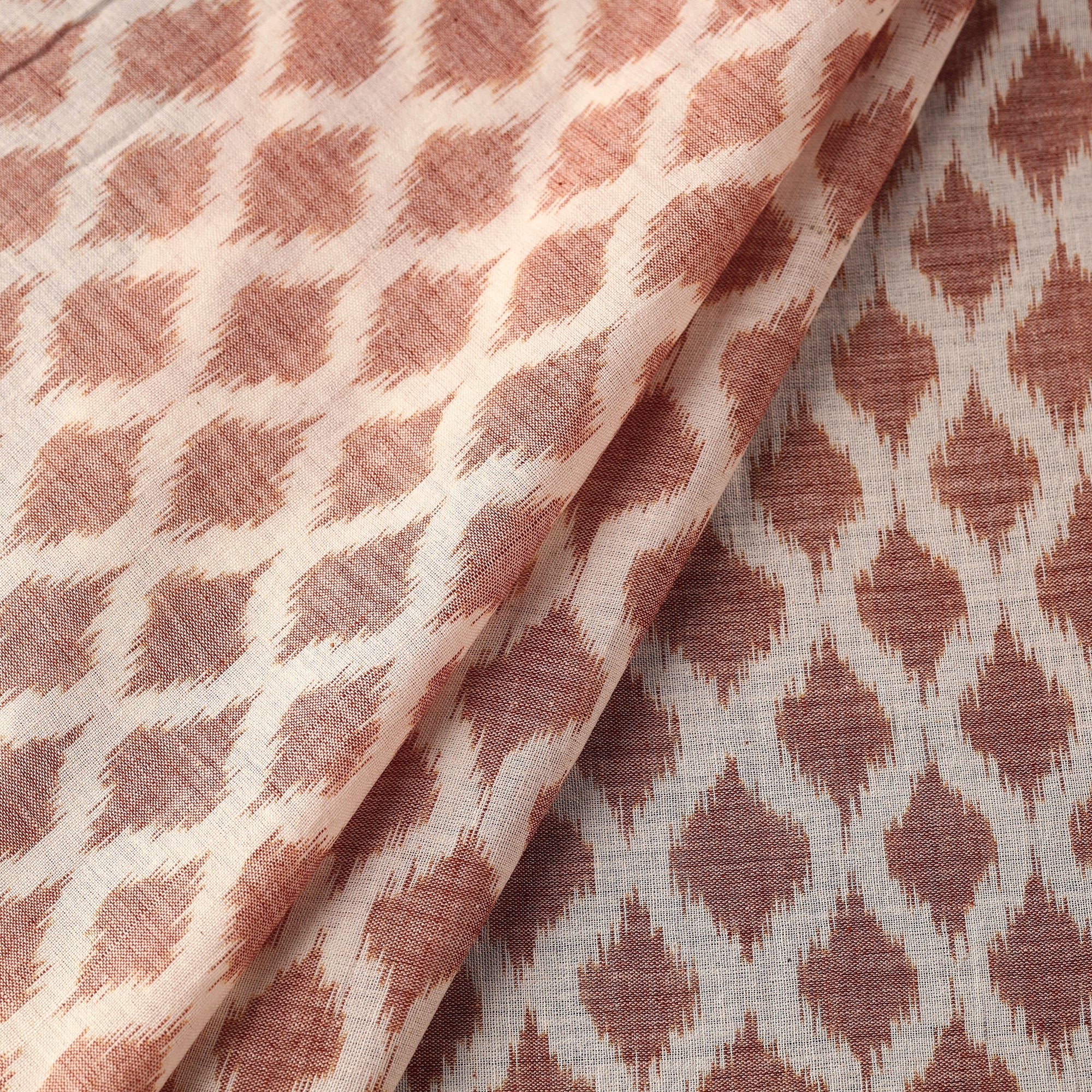 ASHOKA ASSEMBLE - CELEBRATING CRAFTS OF ODISHA Brown - Maniabandha Ikat Weave Handloom Cotton Fabric - view 2