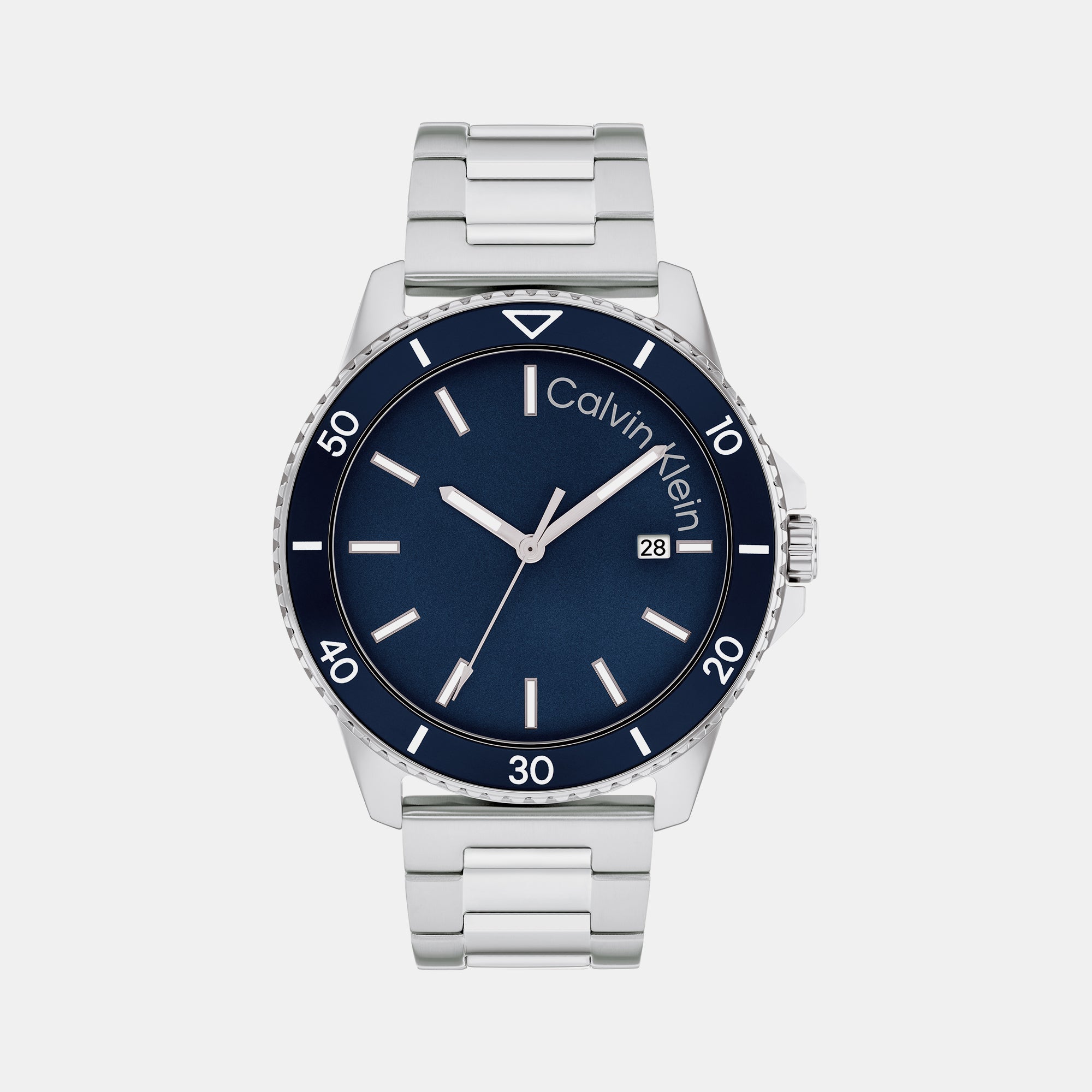 Calvin Klein Aqueous Men Quartz Blue Dial Analog Stainless Steel Watch 25200385