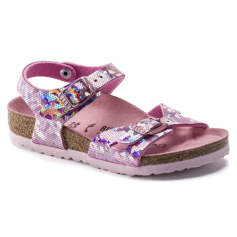 Birkenstock Rio Kids Synthetics – Pink Pink/Hologram Rose - view 6