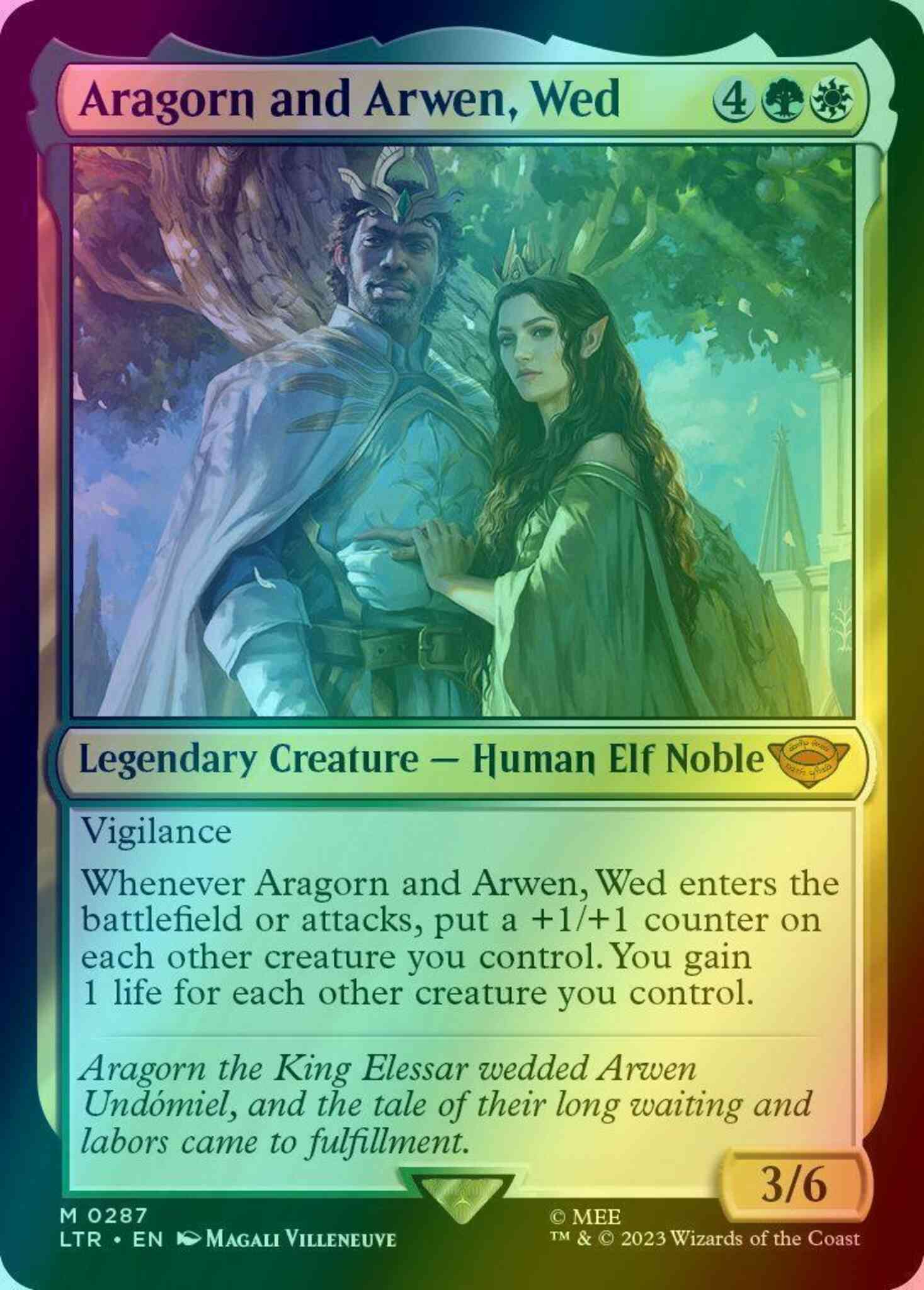 Magic Aragorn and Arwen, Wed [287] [Starter Kit] [The Lord of the Rings: Tales of Middle-earth] [Foil]