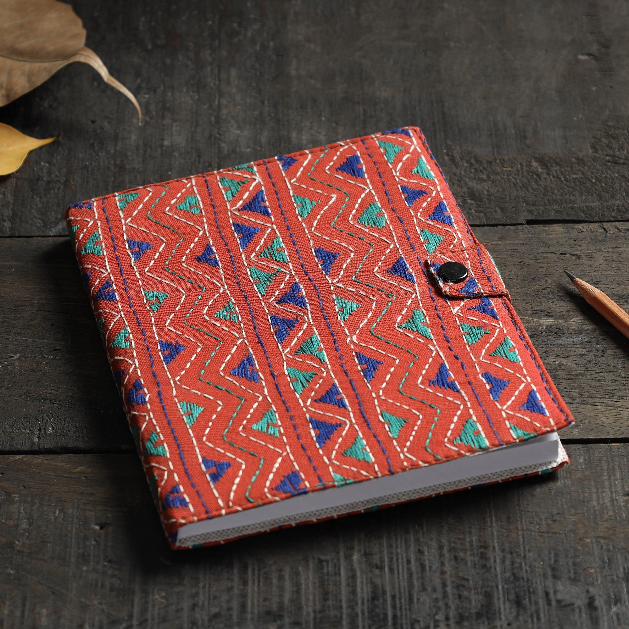 ASALKAAR Bengal Kantha Work Handcrafted Notepad (7 x 6 in)