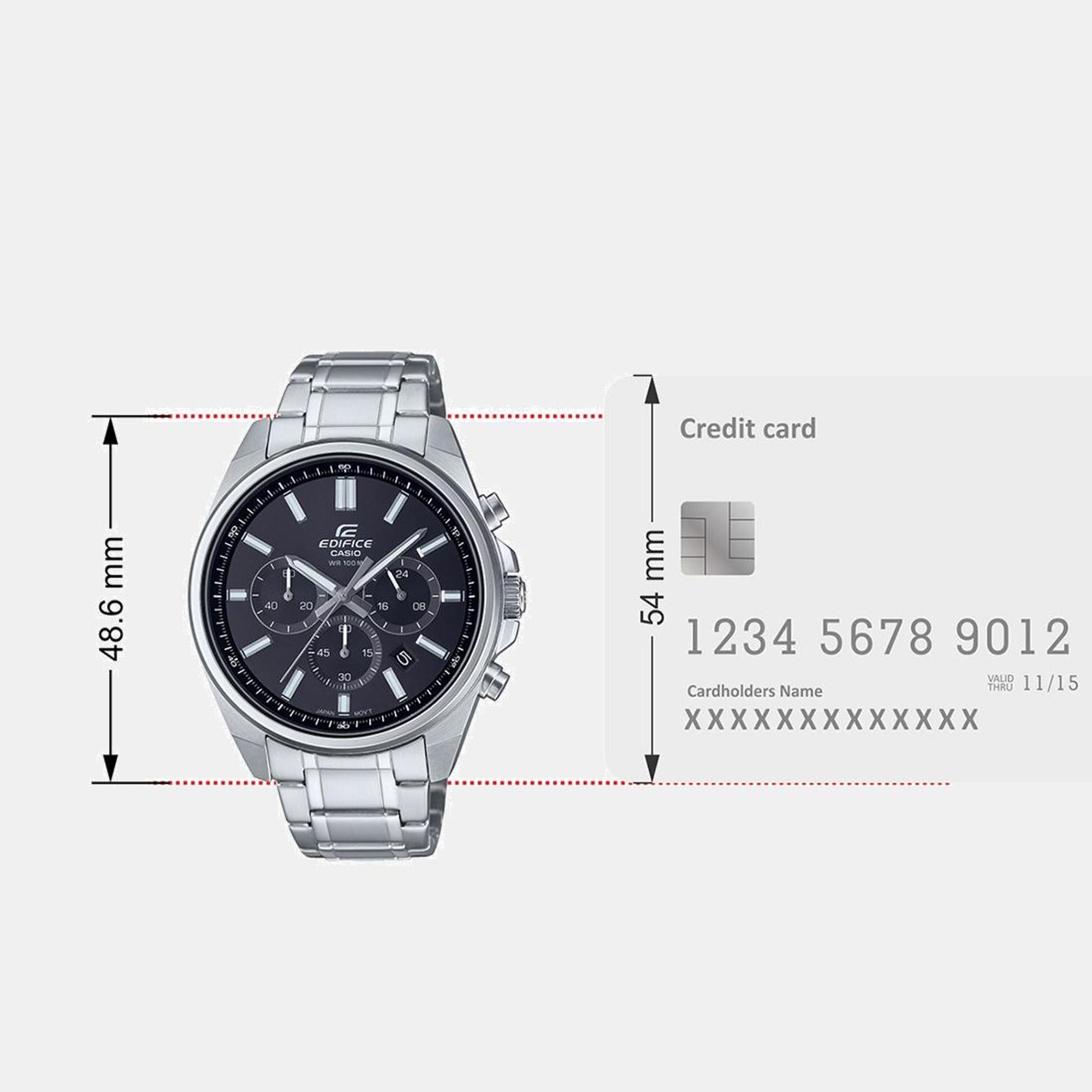 Casio Edifice Men Quartz Black Dial Analog Stainless Steel Watch ED596 - view 8