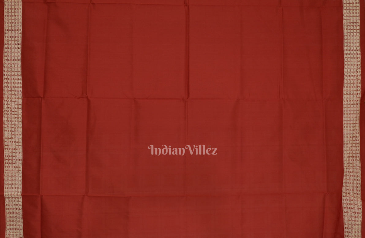 IndianVillèz White Ashwani Theme Odisha Ikat Sambalpuri Silk Saree - view 5
