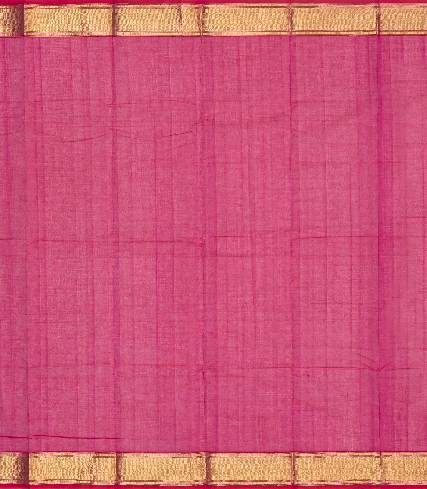 RmKV Hot Pink Handloom Kanchi Cotton Saree With Annam Buttas - view 4