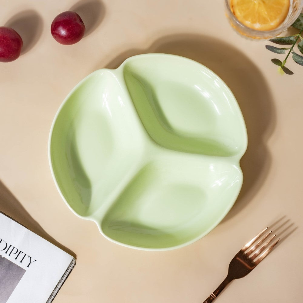Nestasia Ceramic Round Section Plate Green - view 5