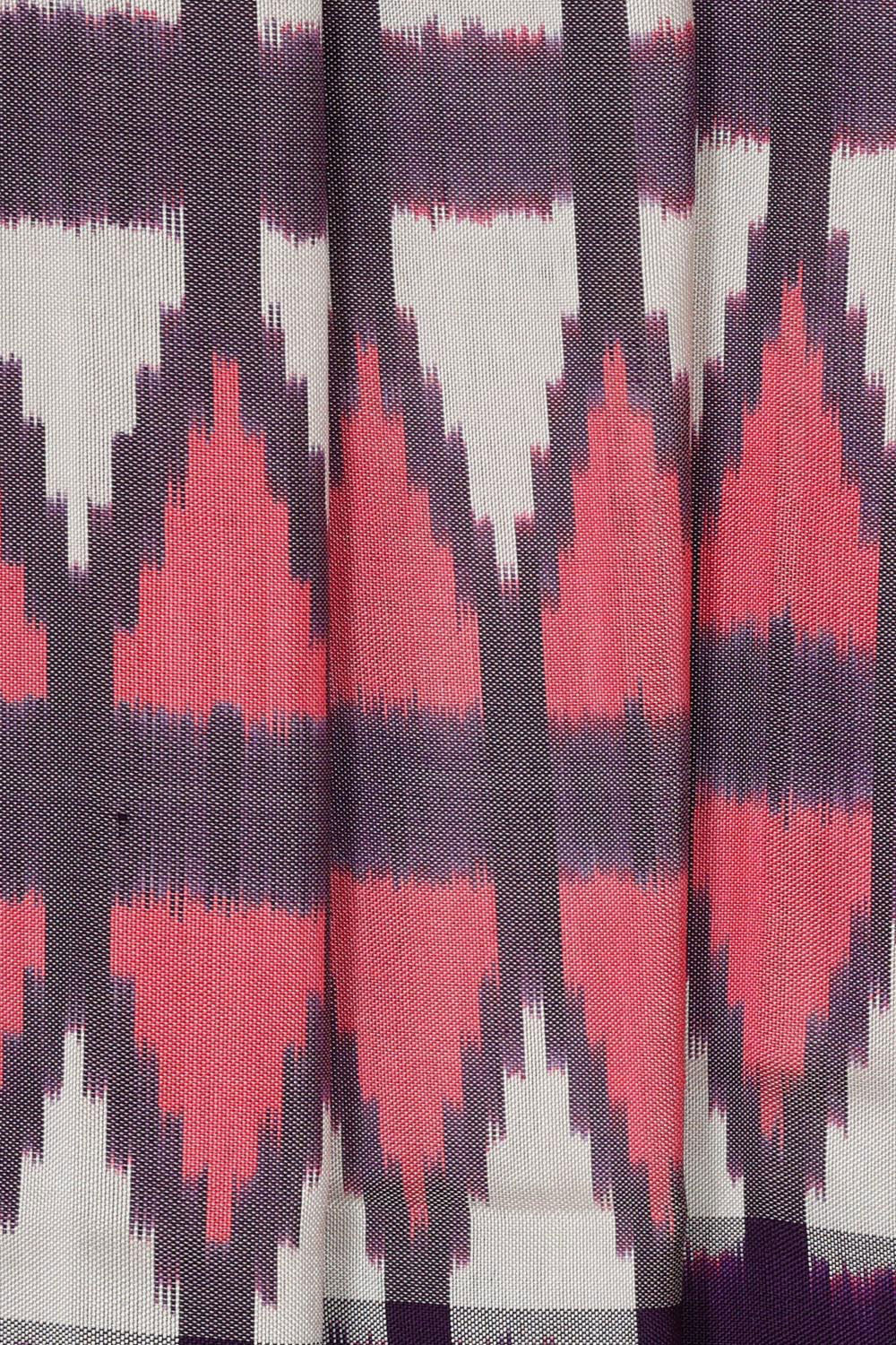 Kalanjali Ikat Silk Light Red Saree – Women's - view 2