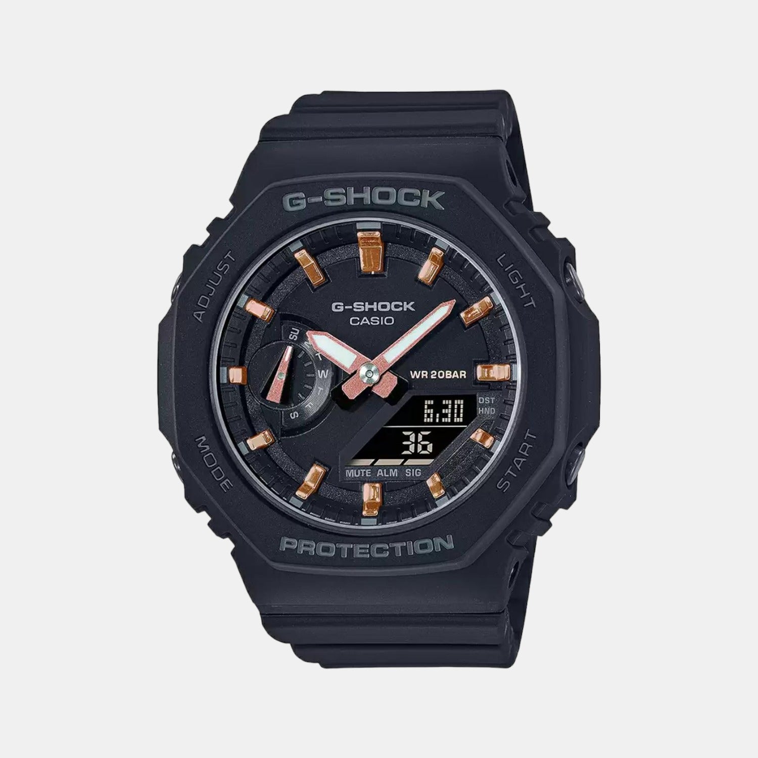 Casio G-Shock Women Quartz Black Dial Analog-Digital Resin Watch G1107