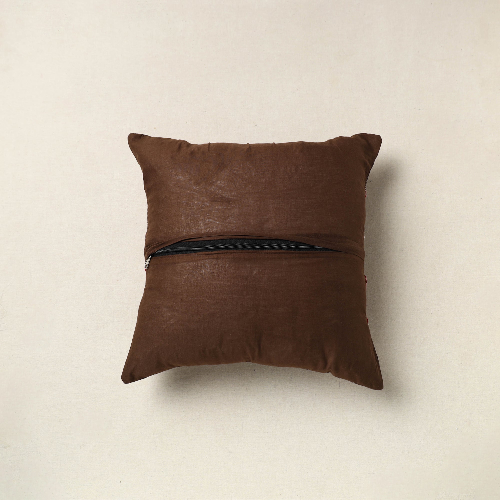 HAVELI CHRONICLES Brown - Hand Embroidered Phool Cushion Cover 10 - view 3