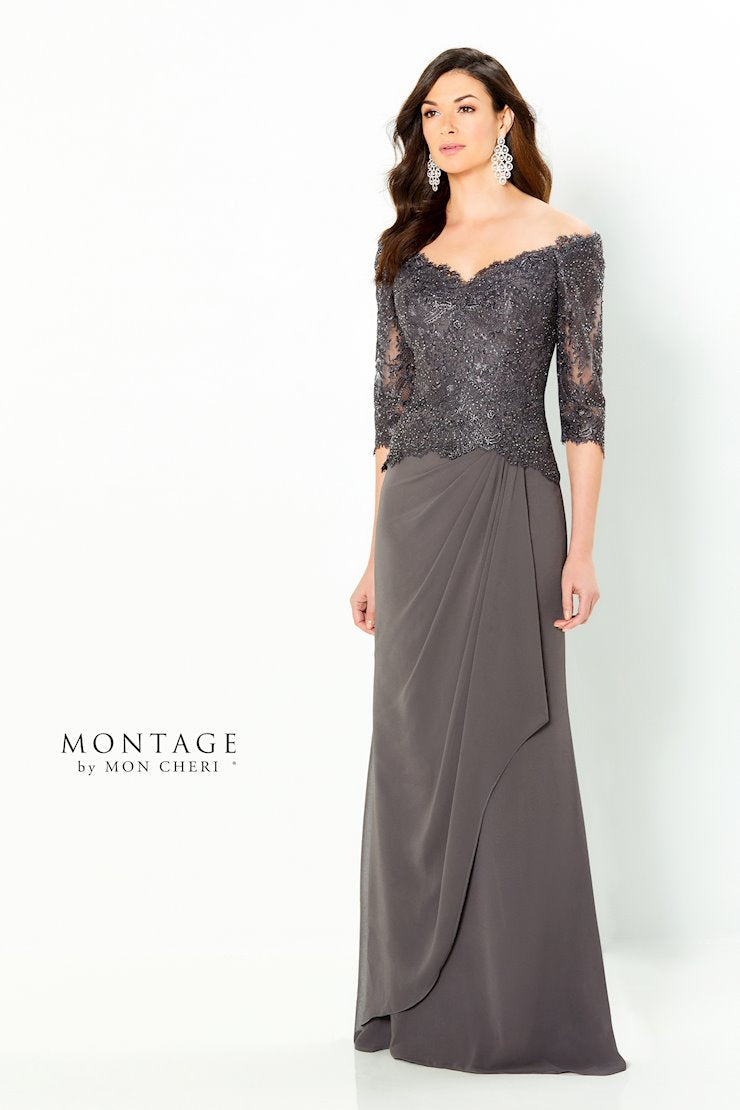 Montage 220942 Long Evening Gown Fit Lace Formal Dress - view 2