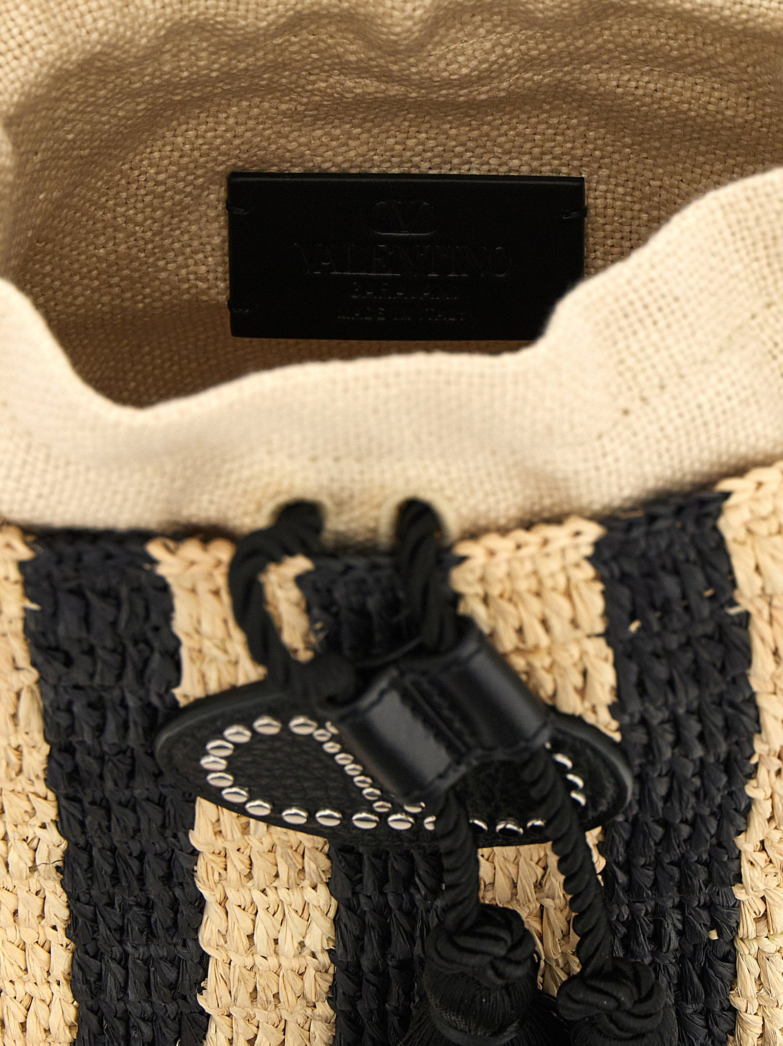Valentino Garavani Raffia Small Bucket Bag – 100% straw - view 4