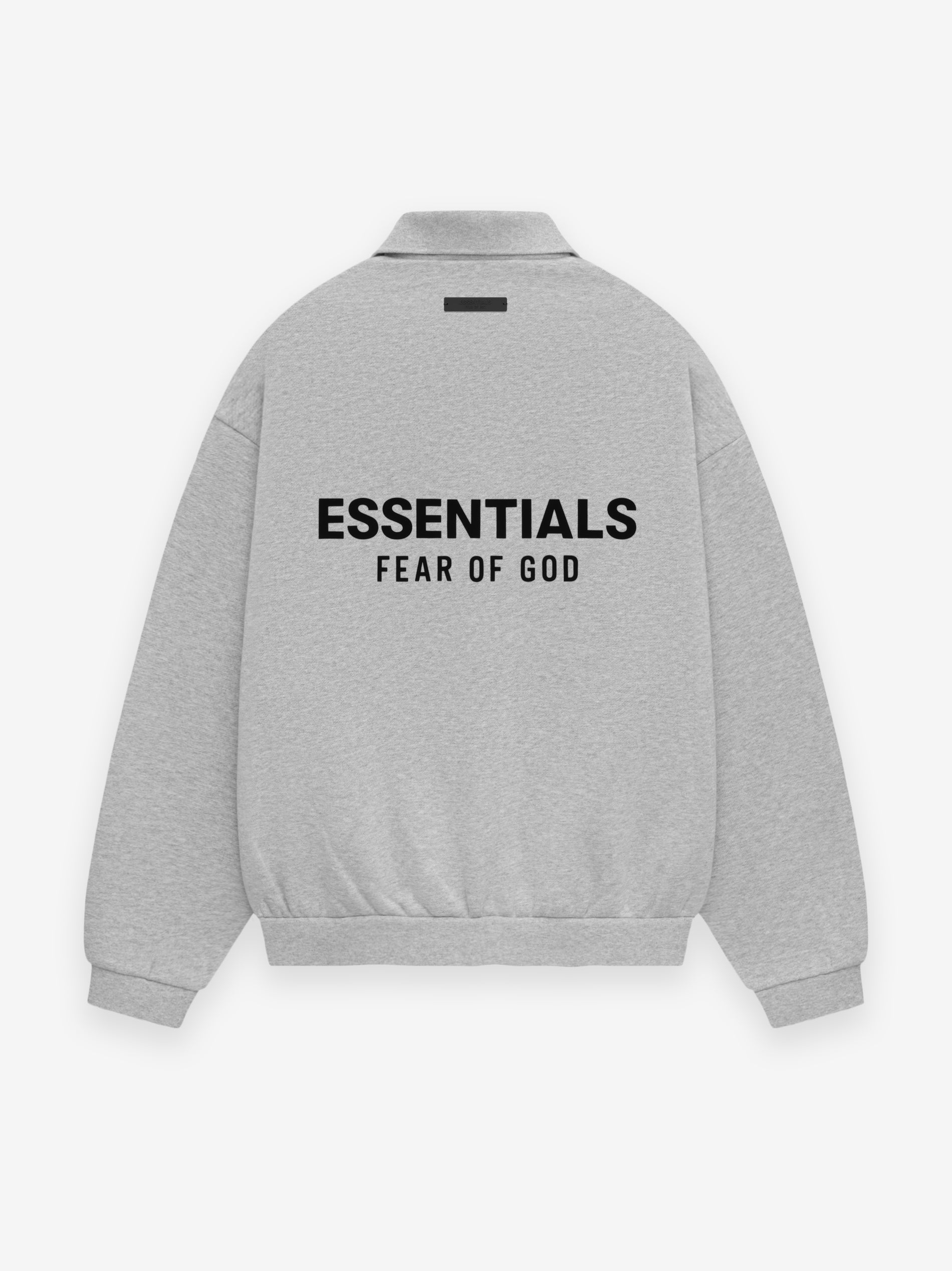 ESSENTIALS Fleece Polo – Light Heather Gray - view 2