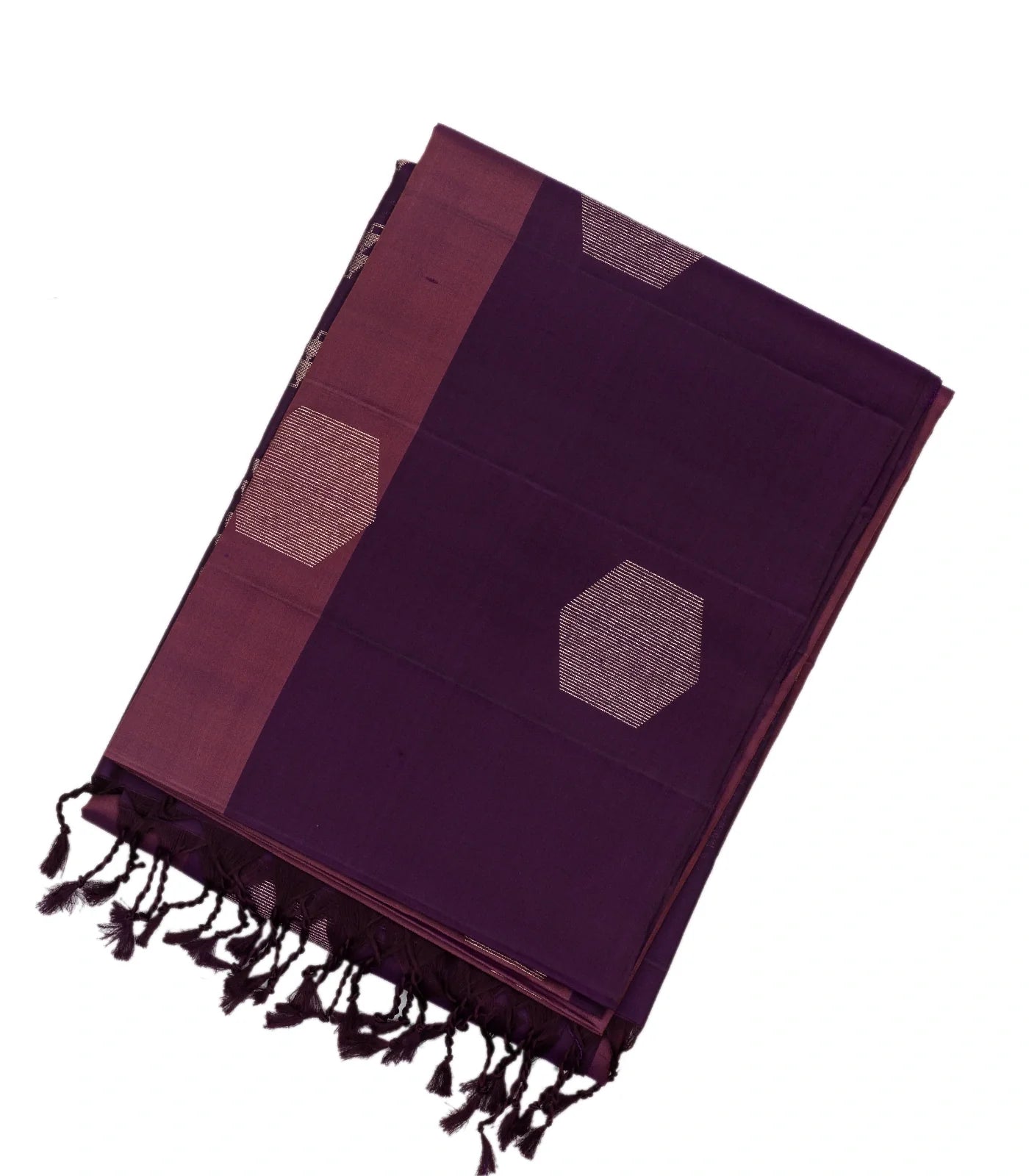 RmKV Mauve Handloom Soft Silk Saree With Hexagon Buttas